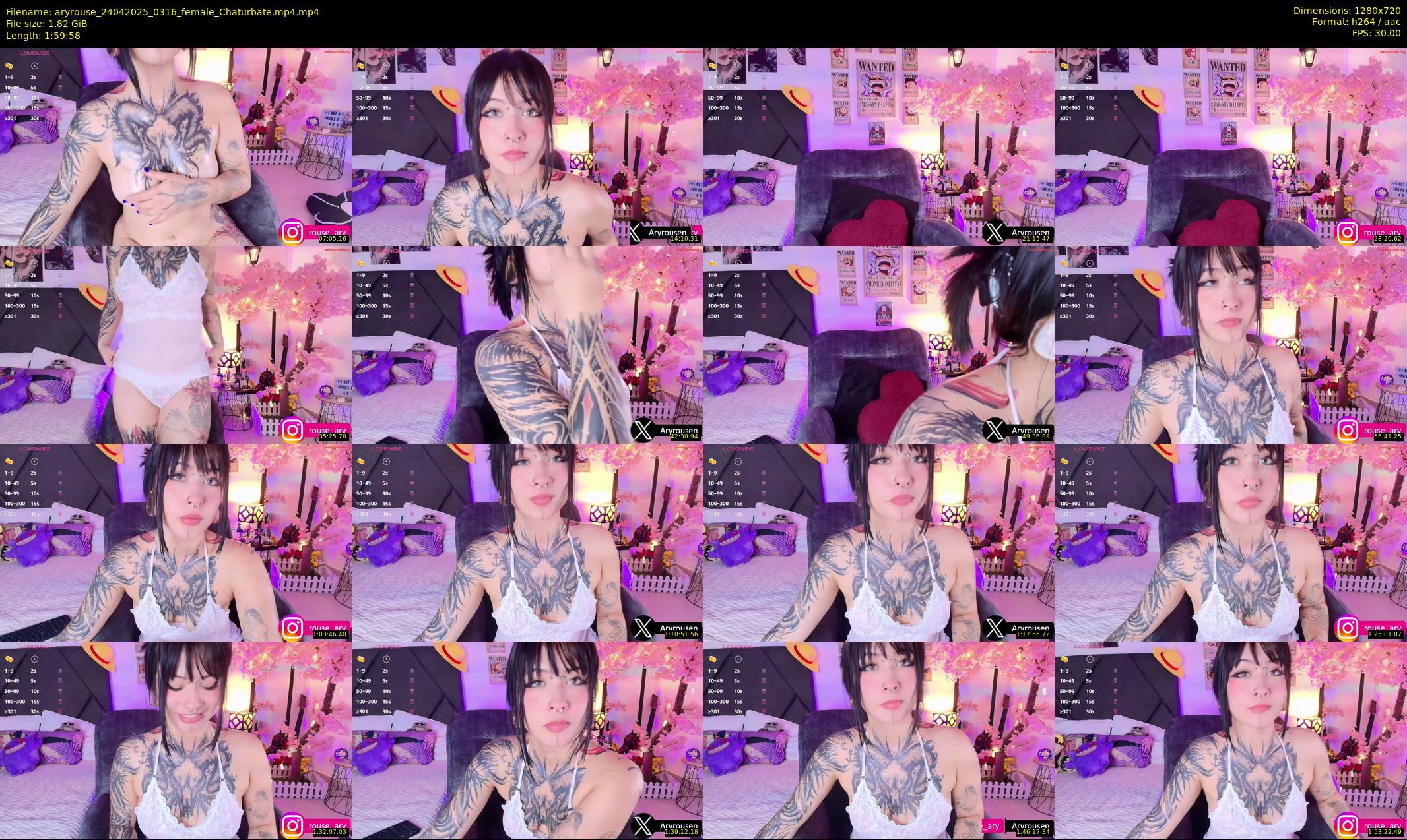 aryrouse — 120 minute Chaturbate female cam show recording, 720p, Apr 24, 2025