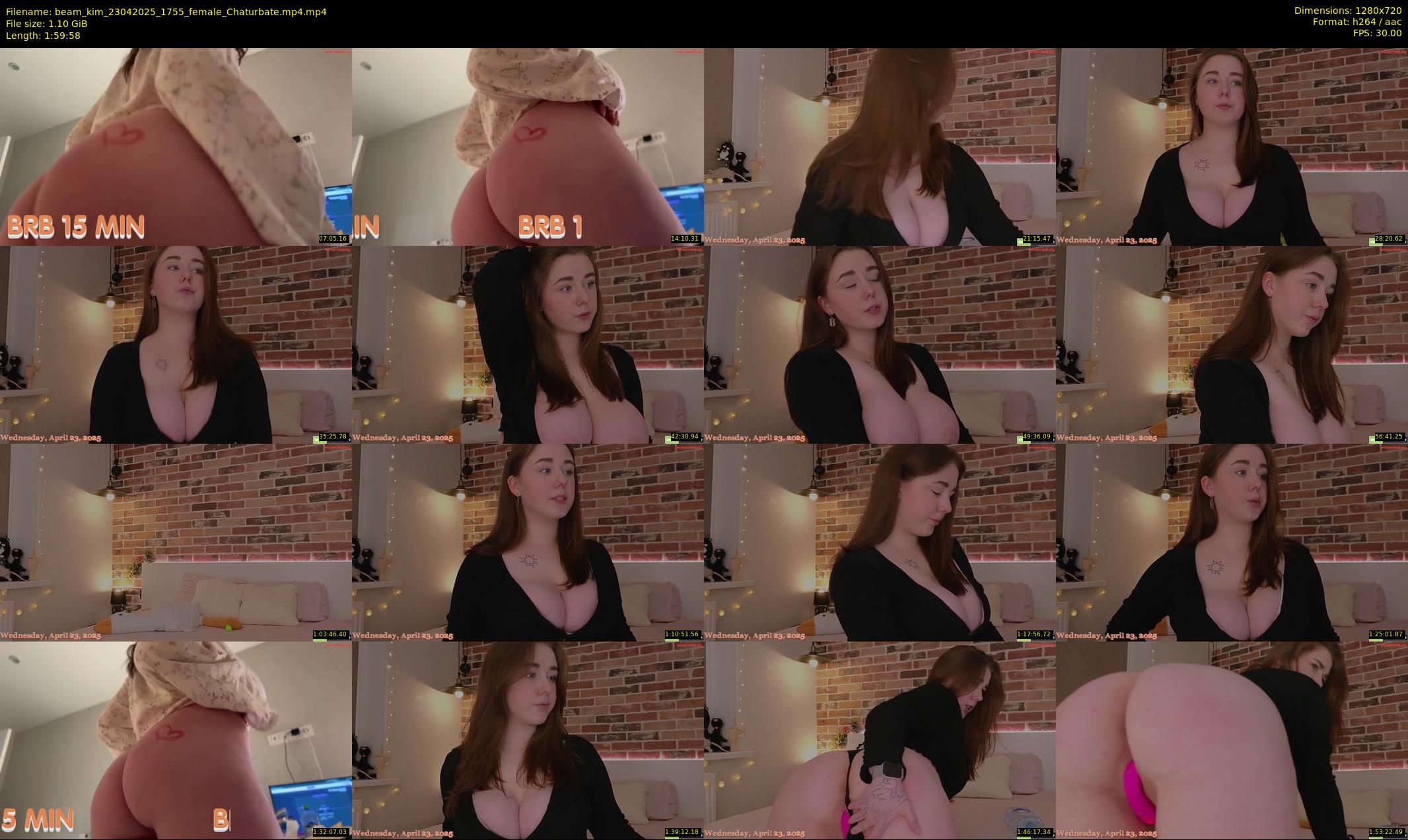 beam_kim — 120 minute Chaturbate female cam show recording, 720p, Apr 23, 2025
