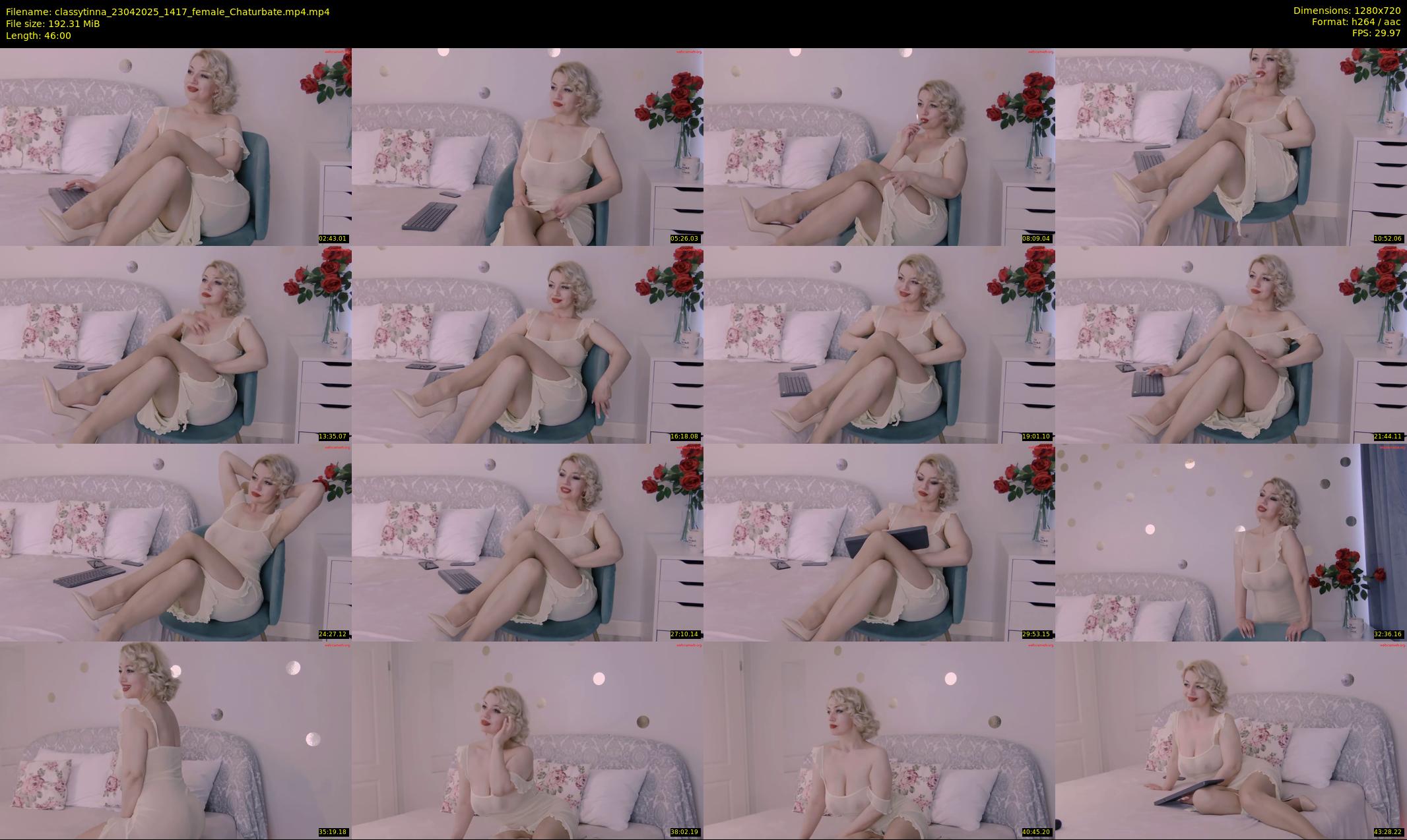 classytinna — 46 minute Chaturbate female cam show recording, 720p, Apr 23, 2025
