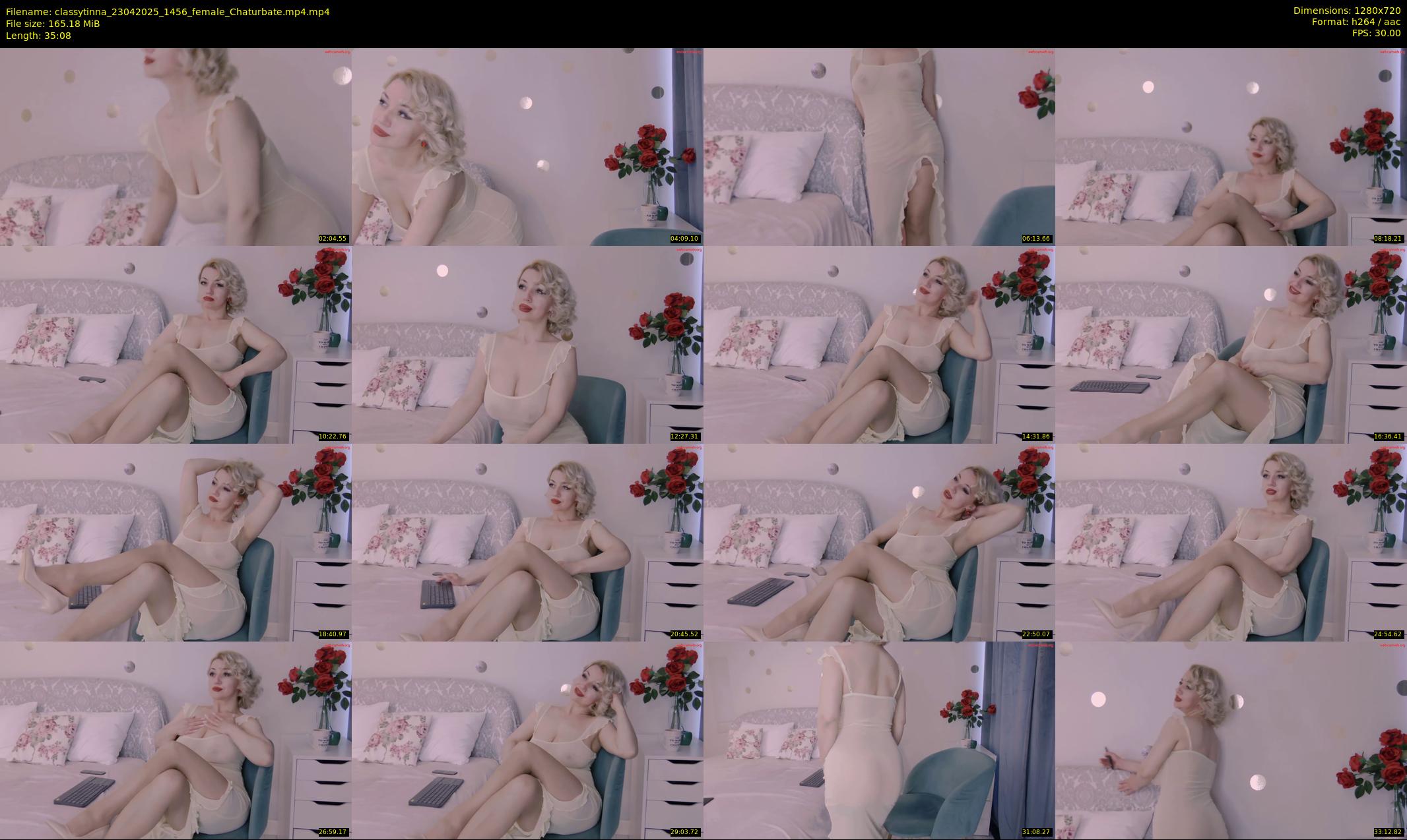 classytinna — 36 minute Chaturbate female cam show recording, 720p, Apr 23, 2025