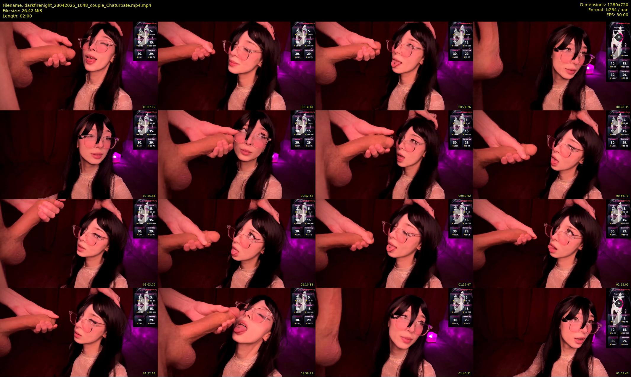 darkfirenight — 2 minute Chaturbate couple cam show recording, 720p, Apr 23, 2025