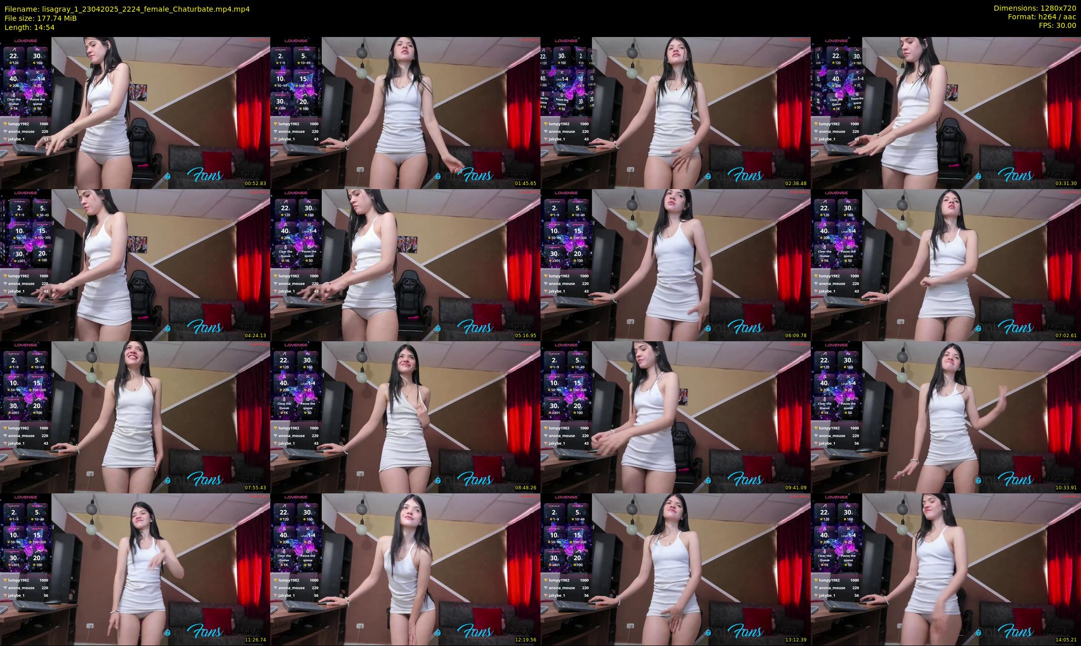 lisagray_1 — 15 minute Chaturbate female cam show recording, 720p, Apr 23, 2025