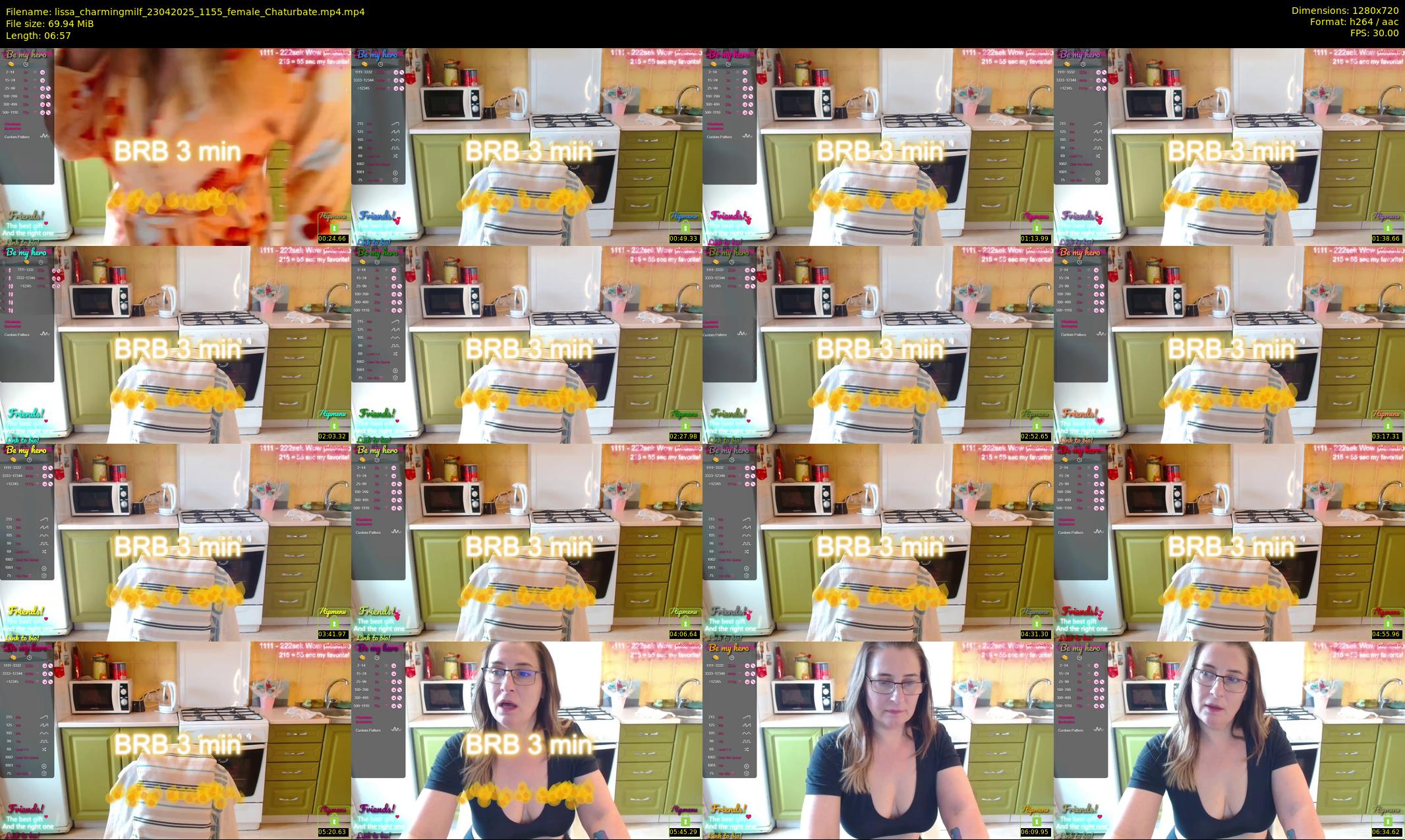lissa_charmingmilf — 7 minute Chaturbate female cam show recording, 720p, Apr 23, 2025