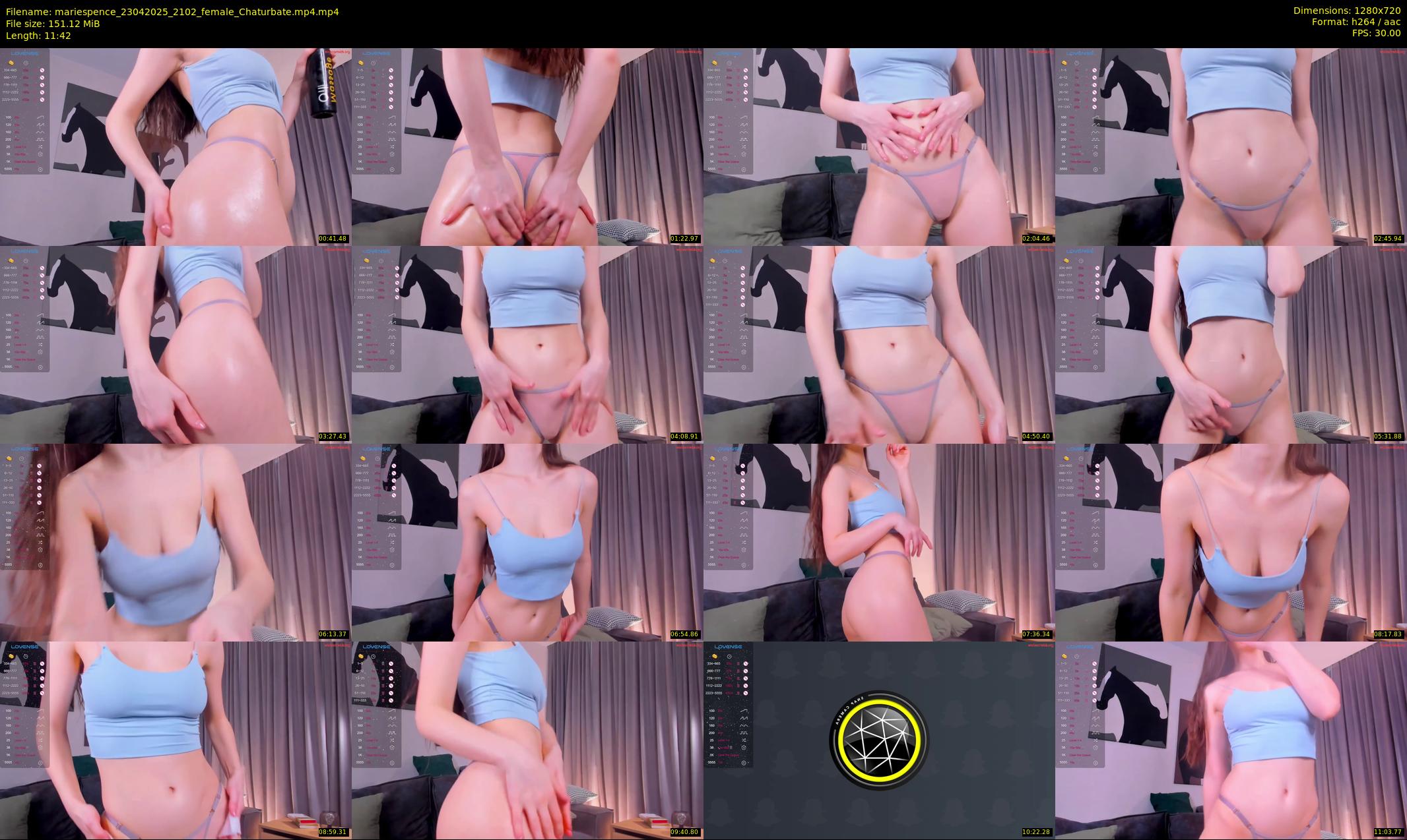 mariespence — 12 minute Chaturbate female cam show recording, 720p, Apr 23, 2025