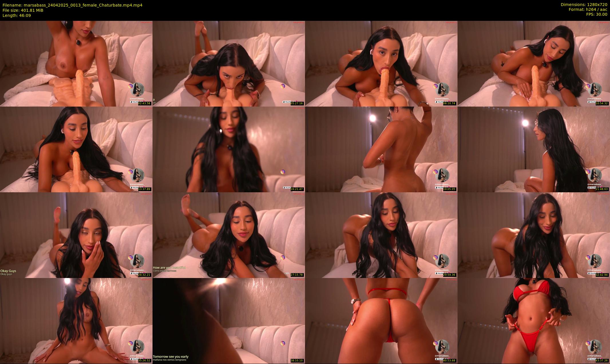marsabass — 47 minute Chaturbate female cam show recording, 720p, Apr 24, 2025