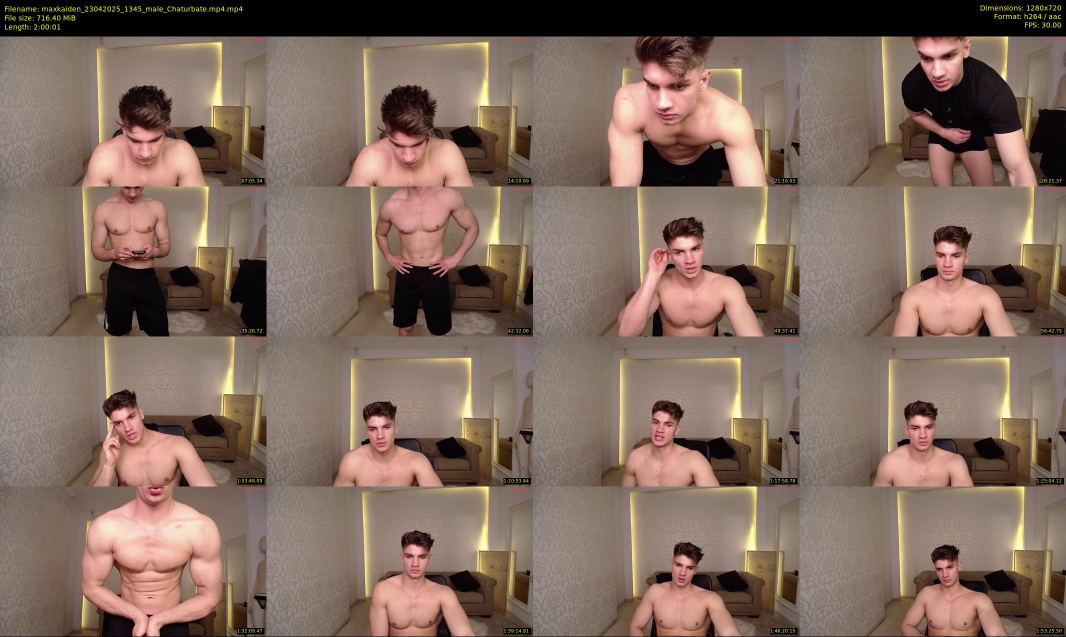 maxkaiden — 121 minute Chaturbate male cam show recording, 720p, Apr 23, 2025