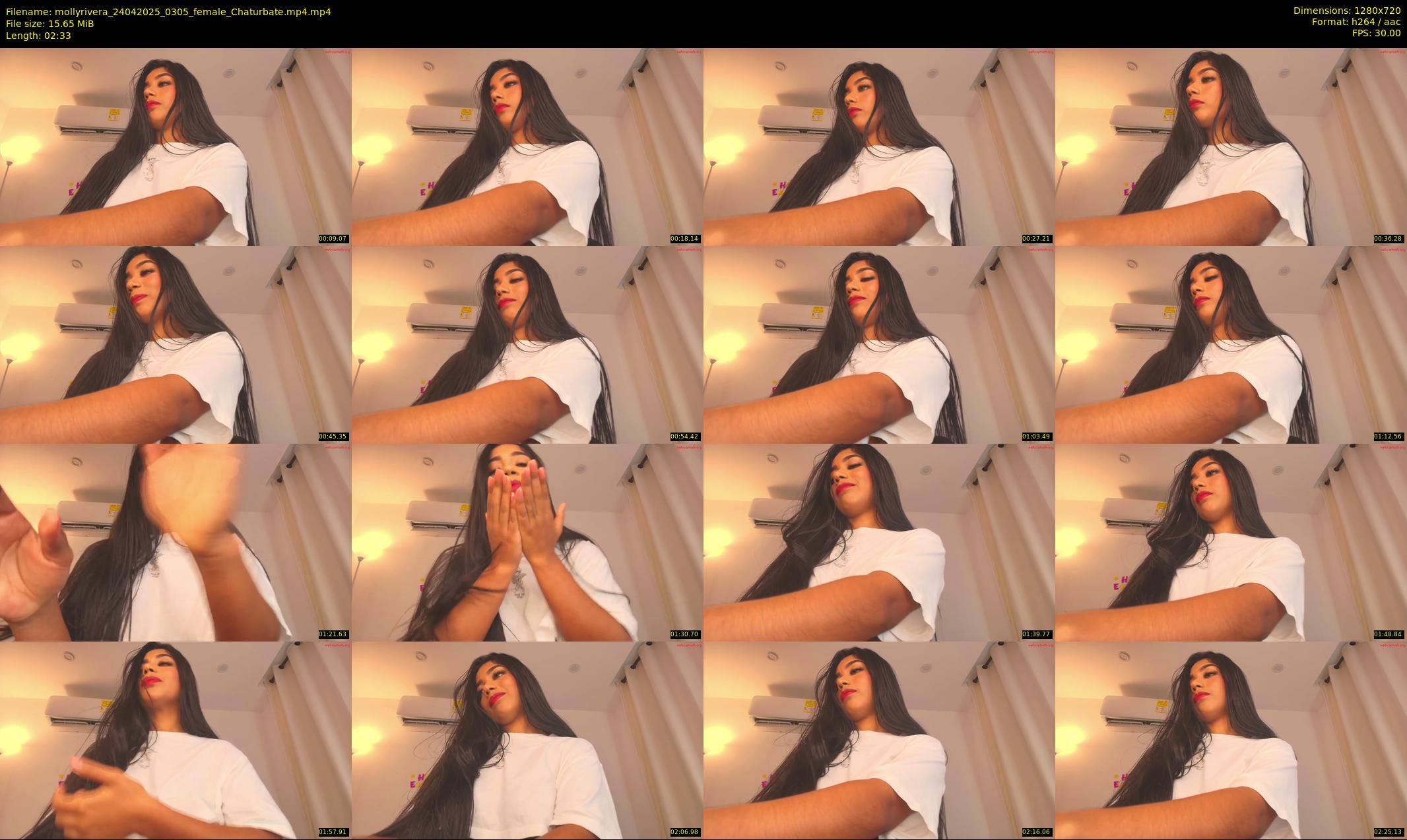 mollyrivera — 3 minute Chaturbate female cam show recording, 720p, Apr 24, 2025
