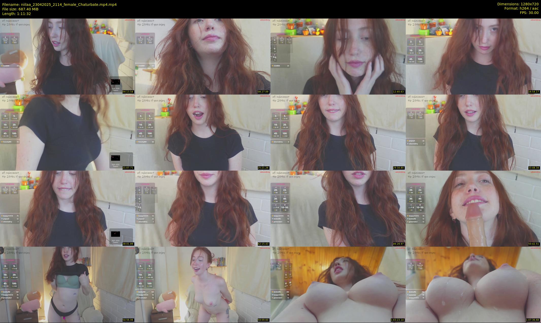 niilaa — 72 minute Chaturbate female cam show recording, 720p, Apr 23, 2025
