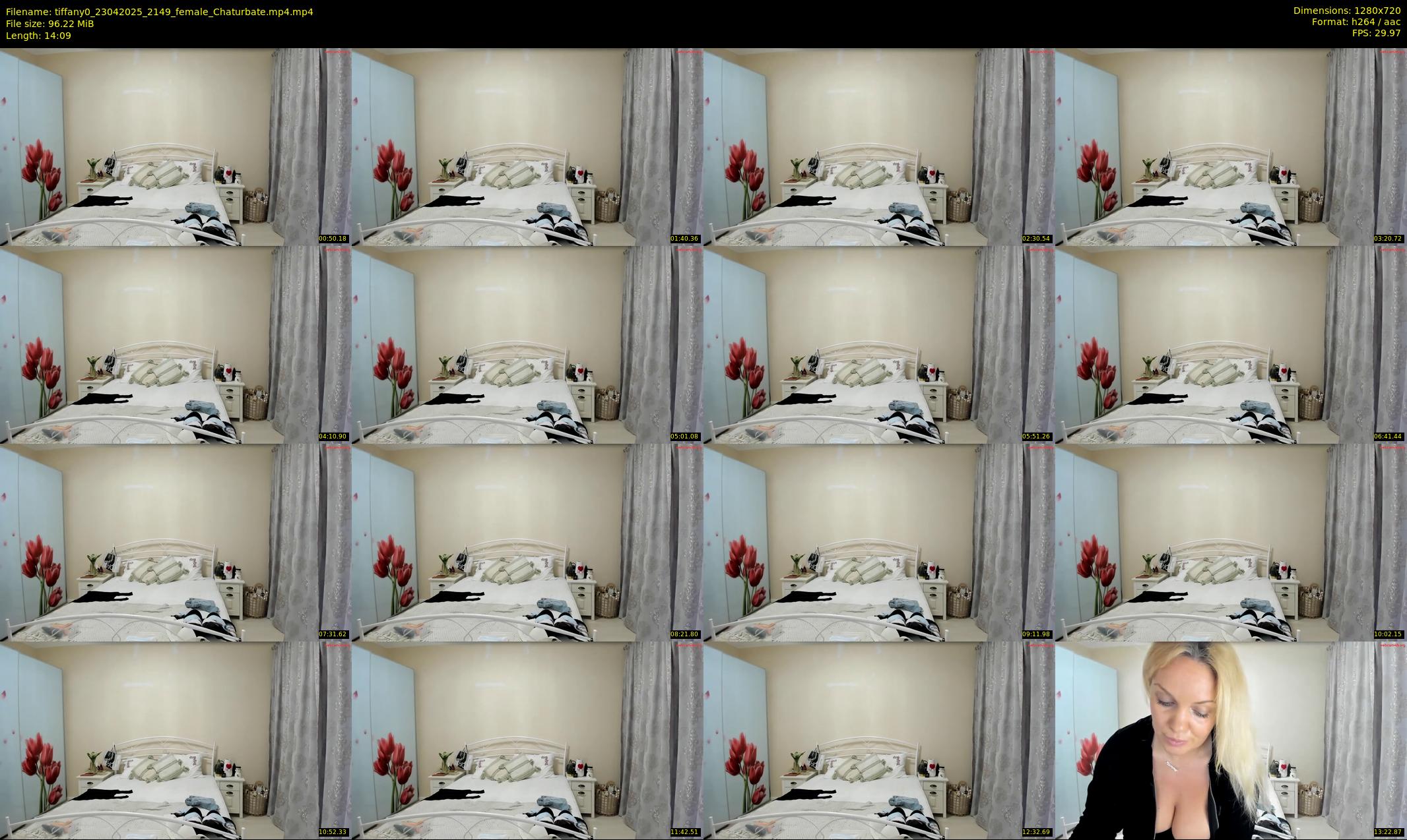 tiffany0 — 15 minute Chaturbate female cam show recording, 720p, Apr 23, 2025