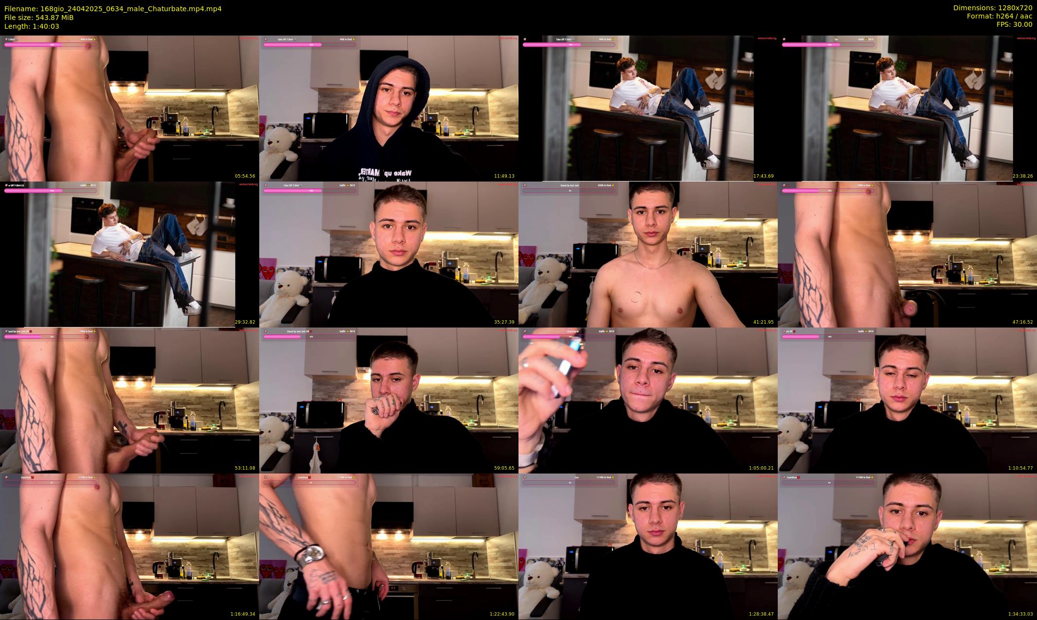 168gio — 101 minute Chaturbate male cam show recording, 720p, Apr 24, 2025