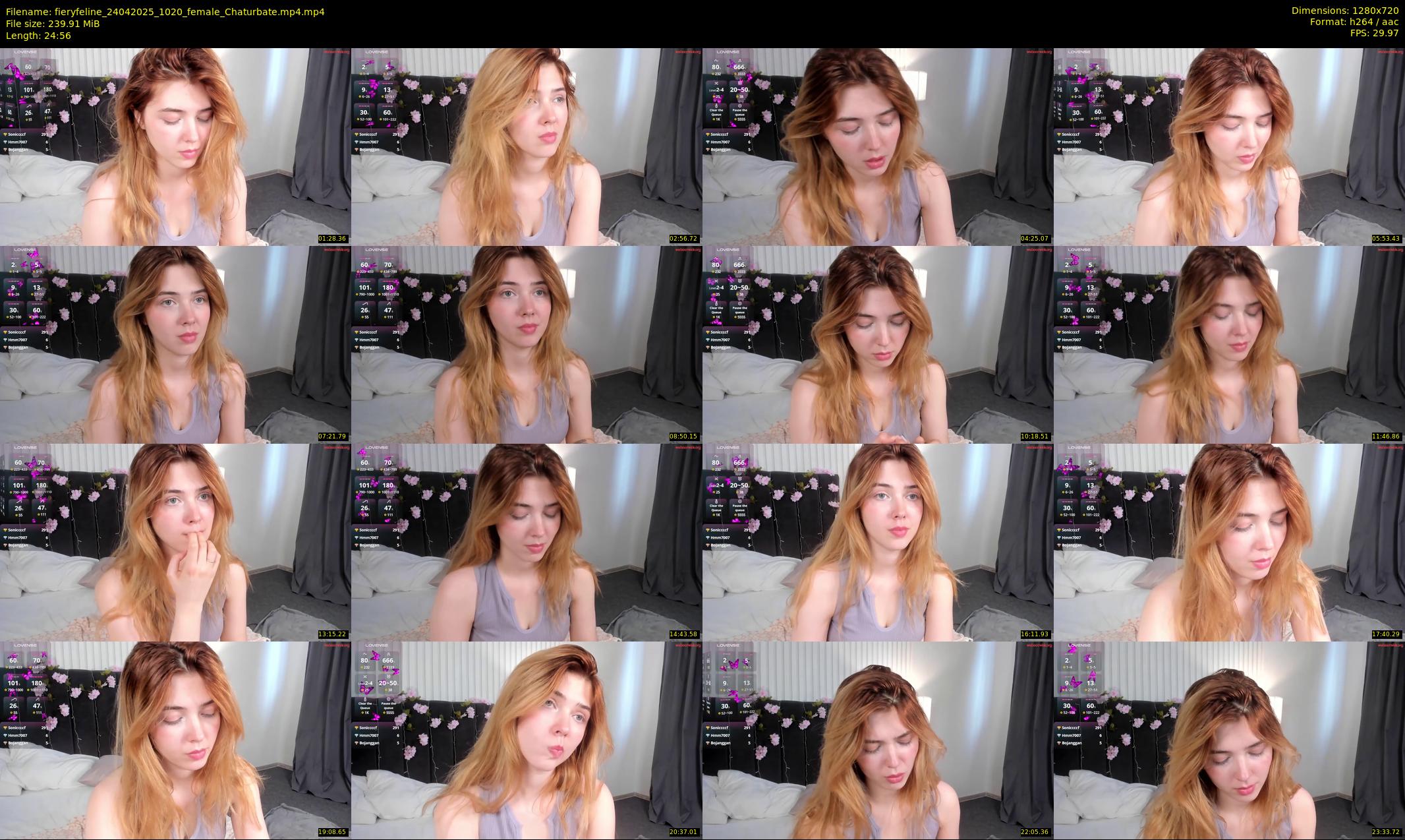 fieryfeline — 25 minute Chaturbate female cam show recording, 720p, Apr 24, 2025