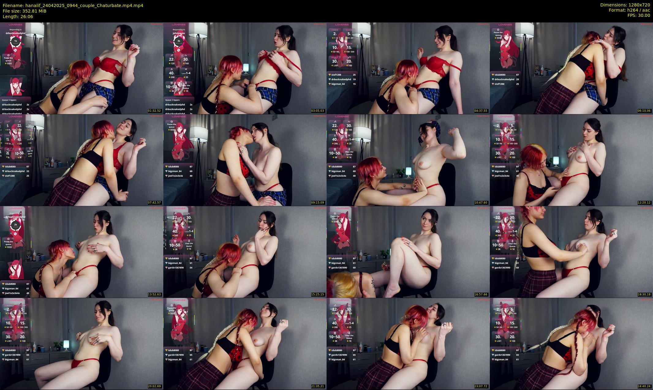 hanalif — 27 minute Chaturbate female cam show recording, 720p, Apr 24, 2025