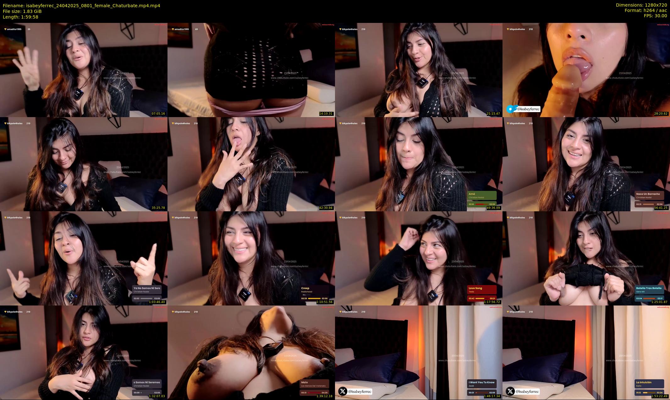 isabeyferrec — 120 minute Chaturbate female cam show recording, 720p, Apr 24, 2025