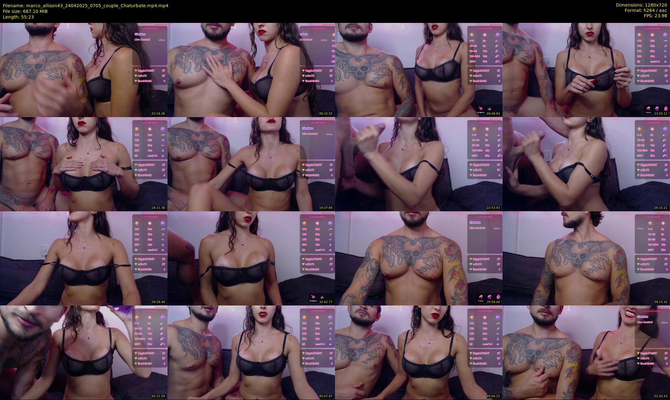marco_allison43 — 56 minute Chaturbate couple cam show recording, 720p, Apr 24, 2025
