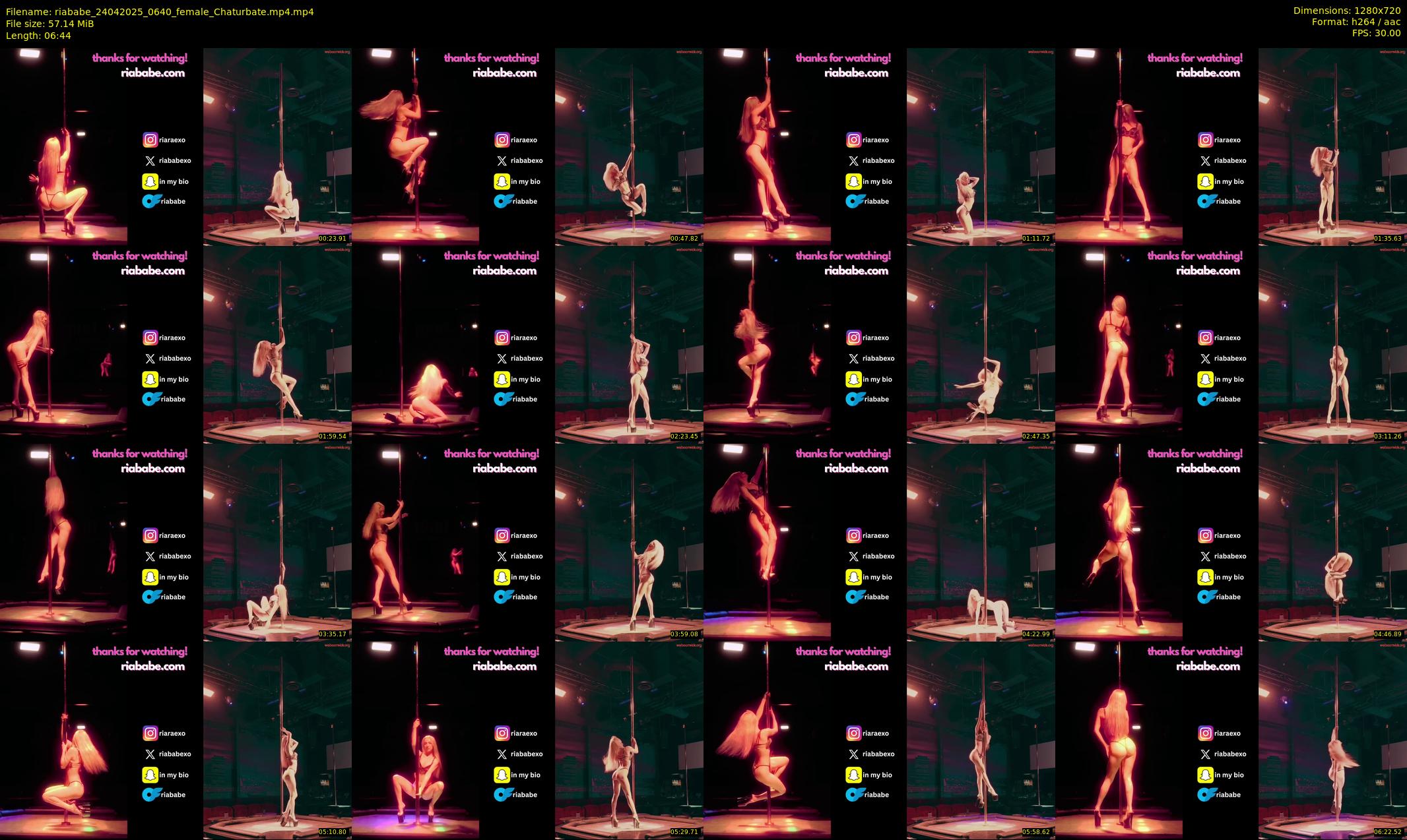 riababe — 7 minute Chaturbate female cam show recording, 720p, Apr 24, 2025