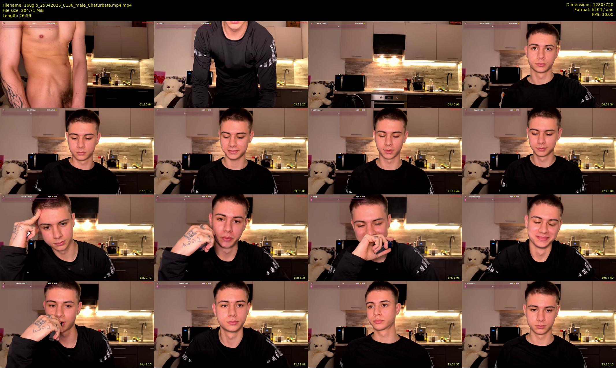 168gio — 27 minute Chaturbate male cam show recording, 720p, Apr 25, 2025