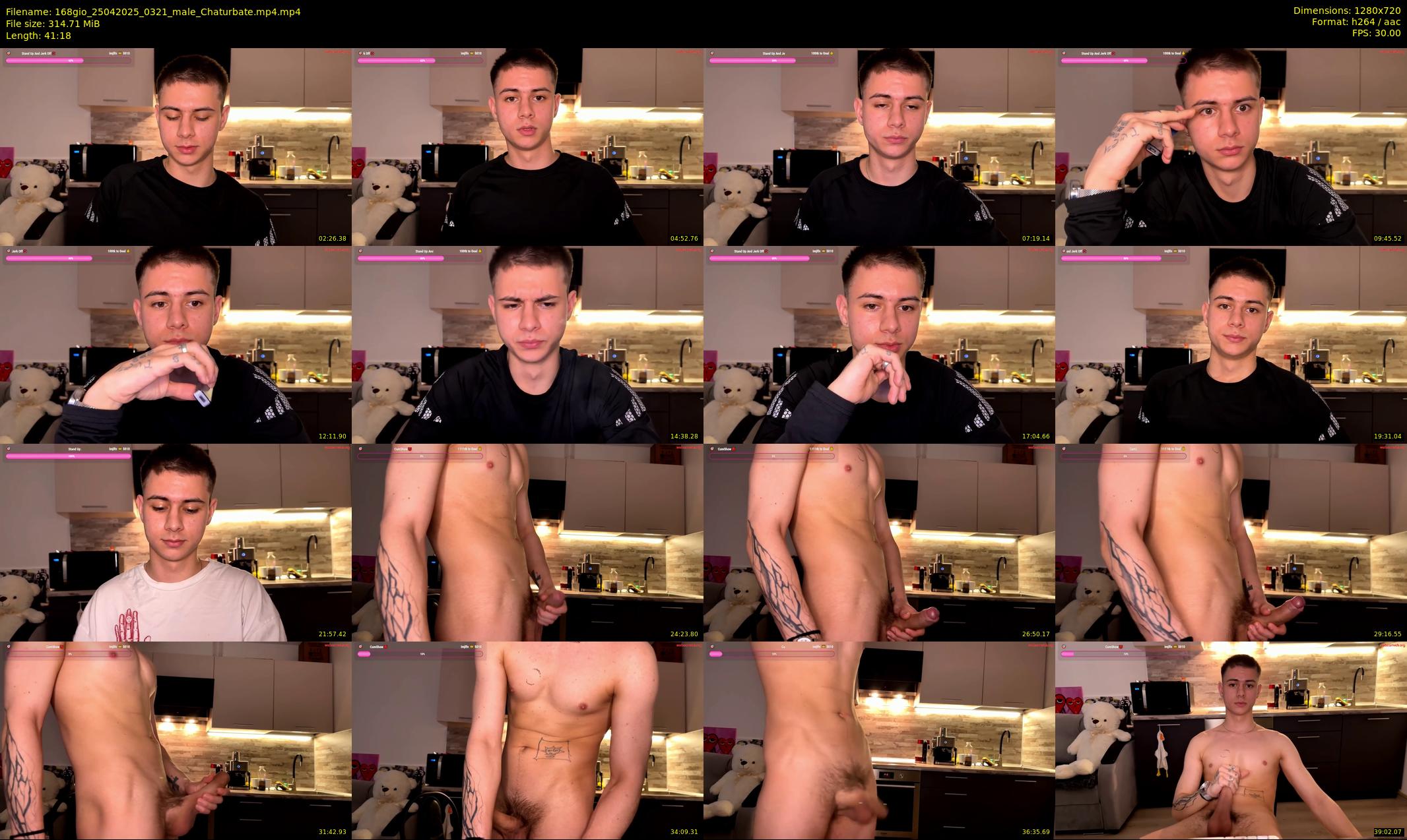 168gio — 42 minute Chaturbate male cam show recording, 720p, Apr 25, 2025