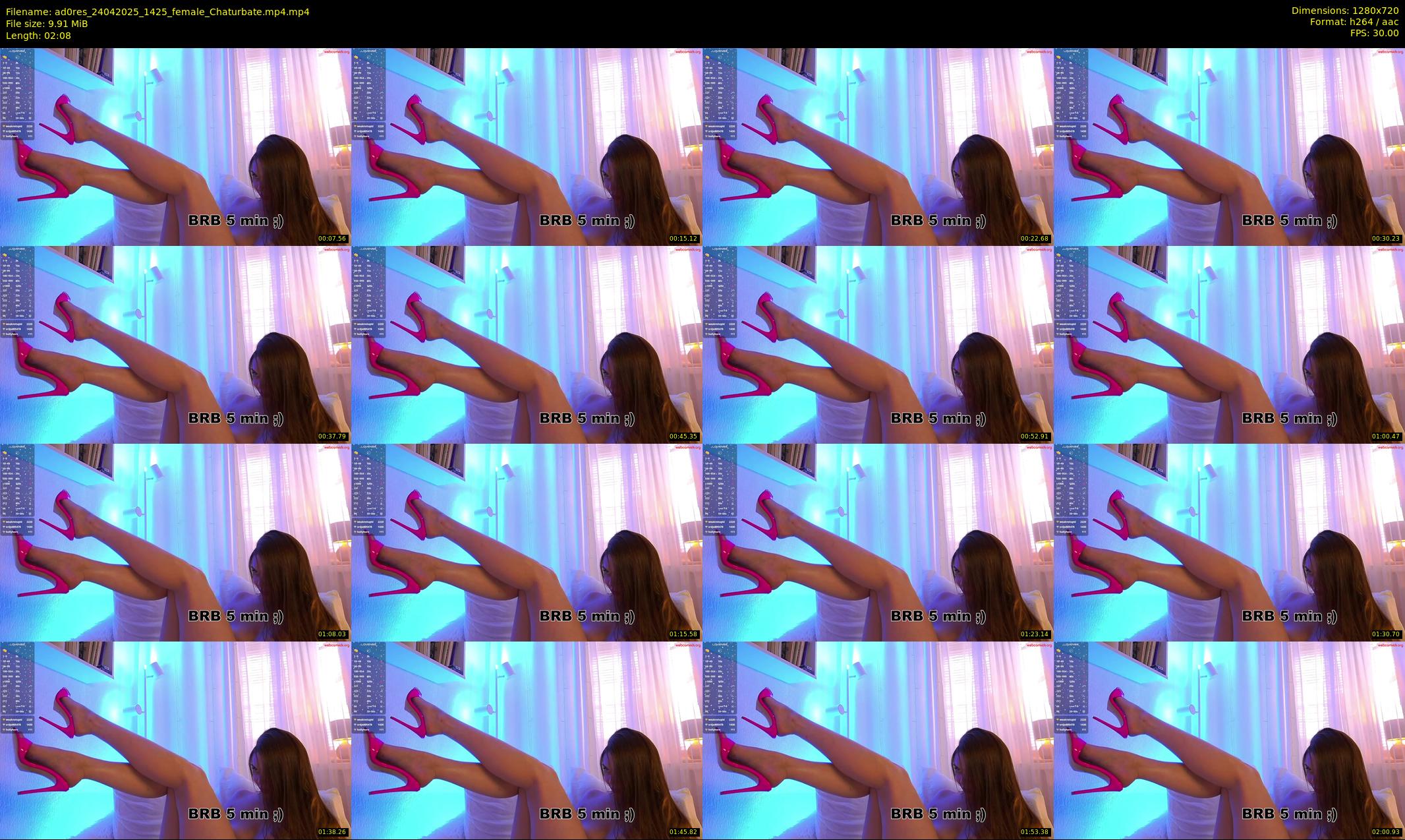 ad0res — 3 minute Chaturbate female cam show recording, 720p, Apr 24, 2025
