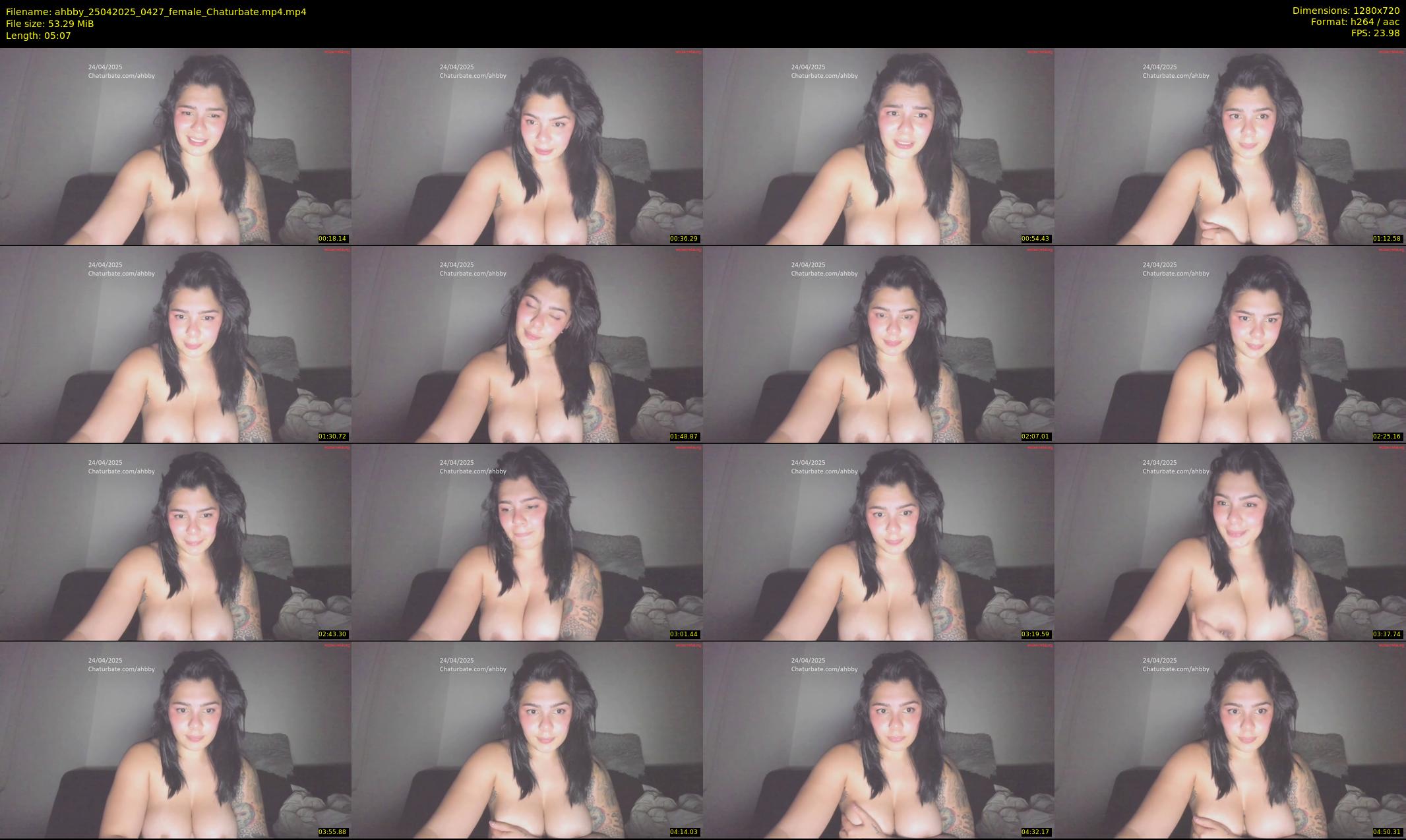 ahbby — 6 minute Chaturbate female cam show recording, 720p, Apr 25, 2025