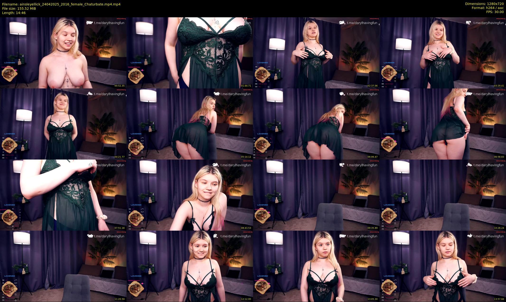 ainsleyellick — 15 minute Chaturbate female cam show recording, 720p, Apr 24, 2025