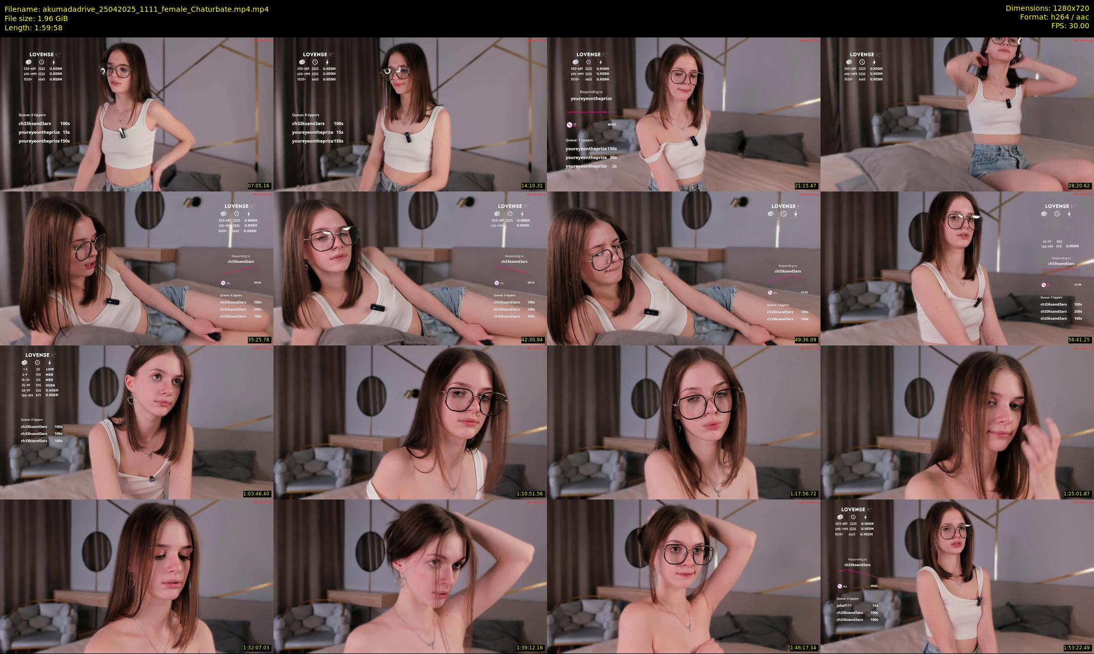 akumadadrive — 120 minute Chaturbate female cam show recording, 720p, Apr 25, 2025