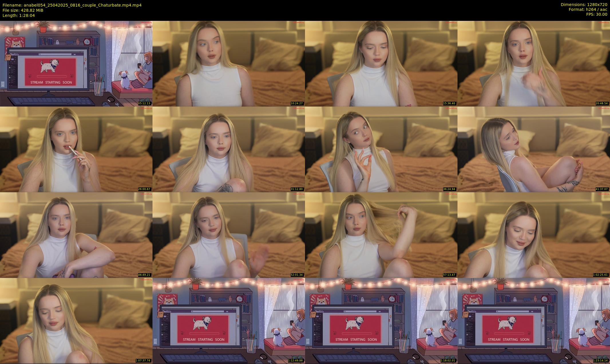 anabel054 — 89 minute Chaturbate female cam show recording, 720p, Apr 25, 2025