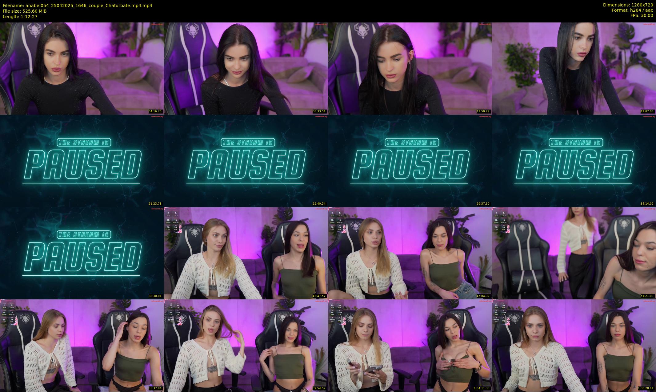 anabel054 — 73 minute Chaturbate female cam show recording, 720p, Apr 25, 2025