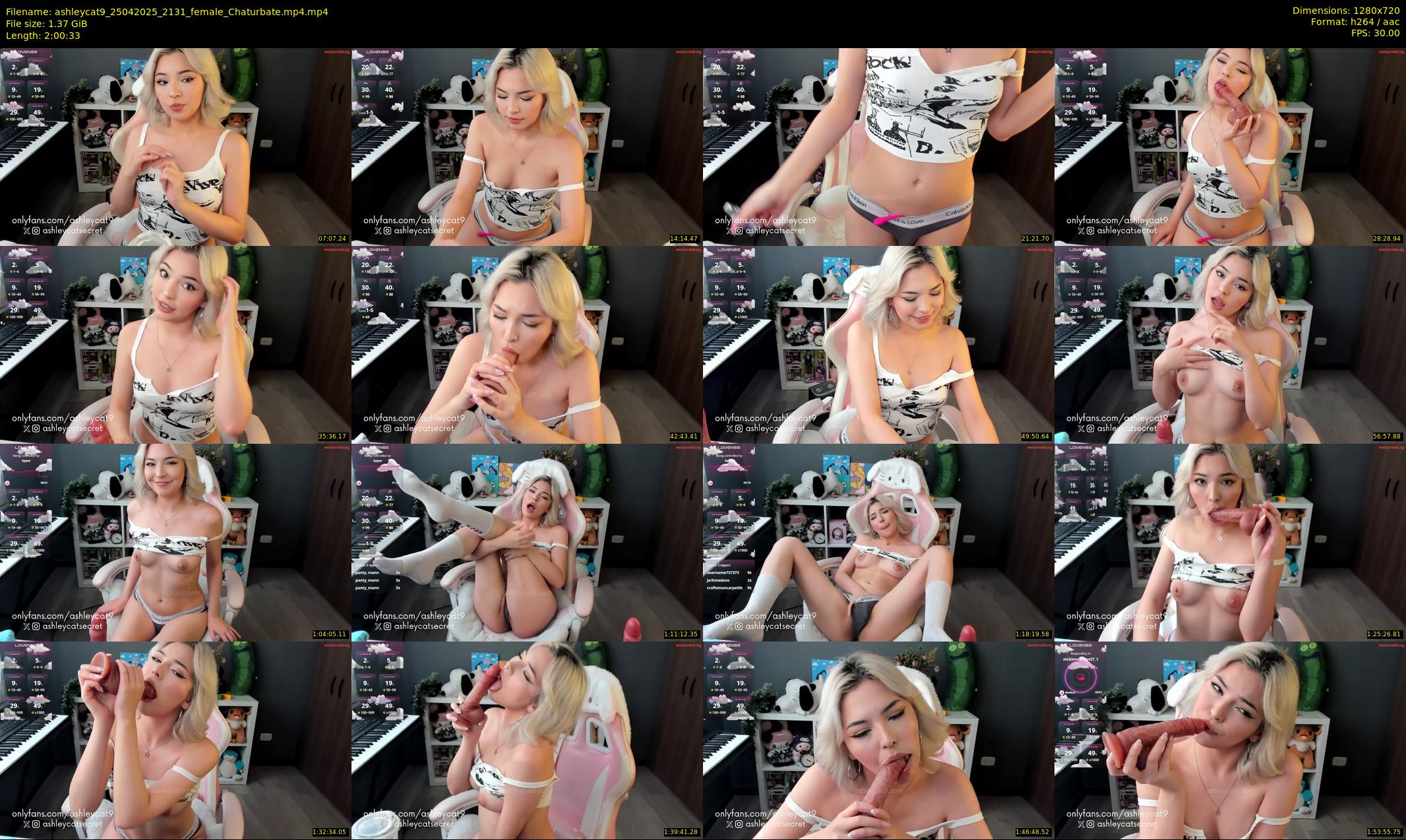 ashleycat9 — 121 minute Chaturbate female cam show recording, 720p, Apr 25, 2025