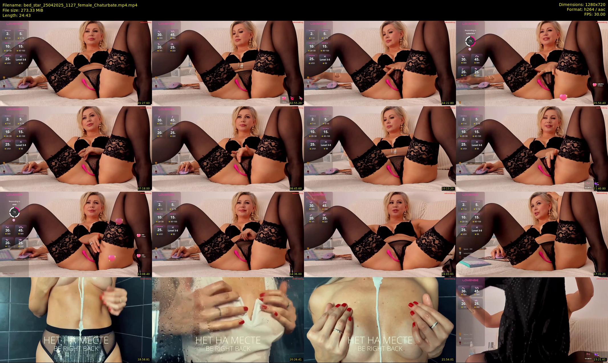 bed_star — 25 minute Chaturbate female cam show recording, 720p, Apr 25, 2025