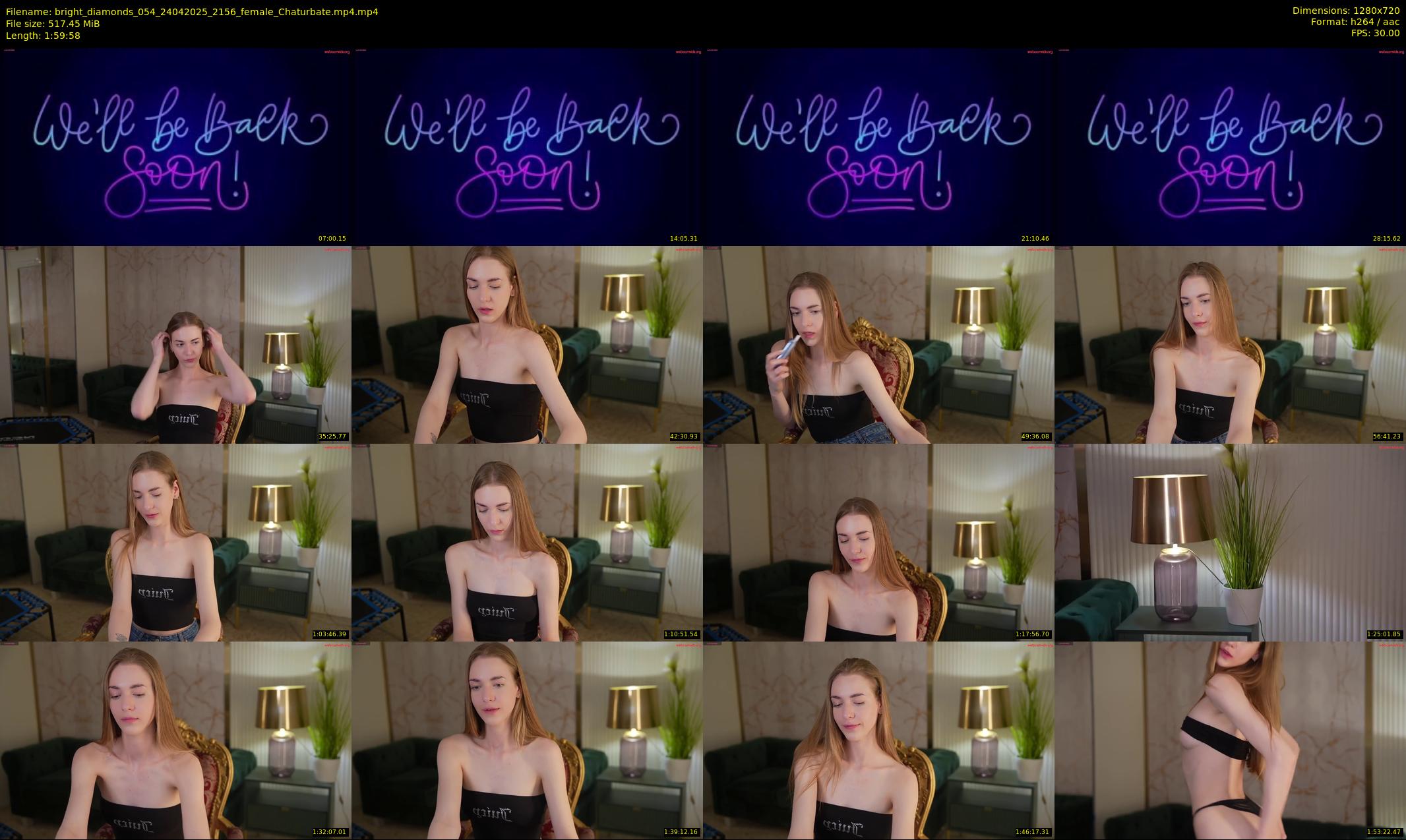 bright_diamonds_054 — 120 minute Chaturbate couple cam show recording, 720p, Apr 24, 2025