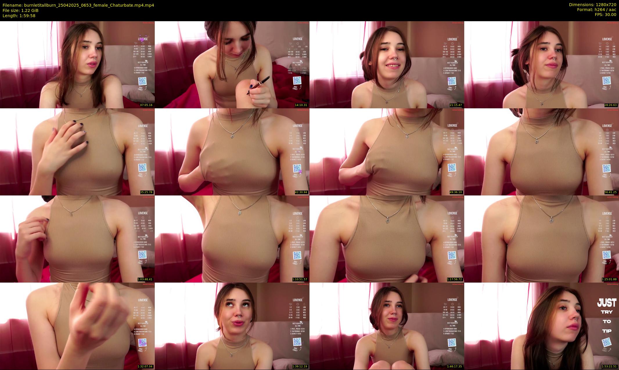 burnletitallburn — 120 minute Chaturbate female cam show recording, 720p, Apr 25, 2025
