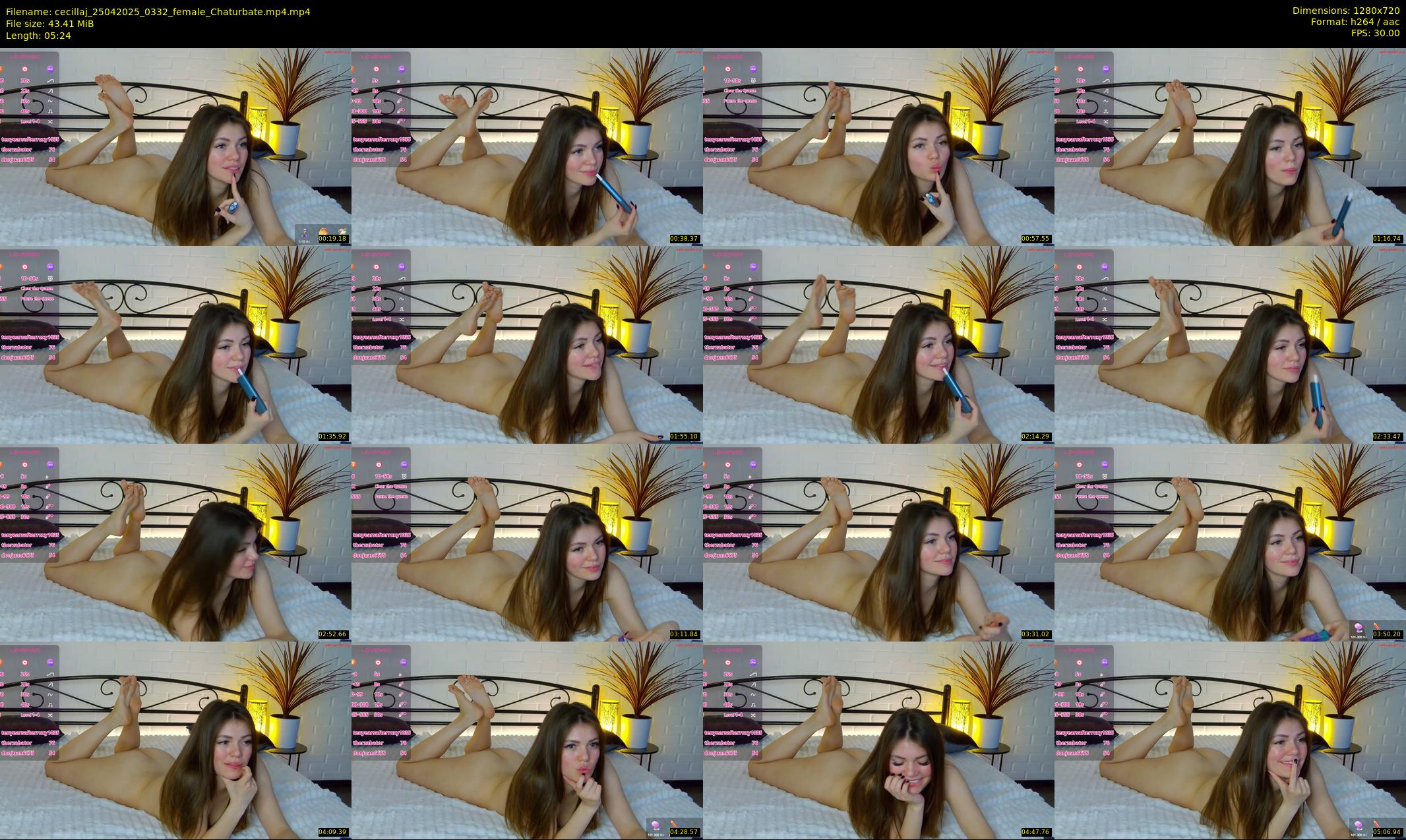 cecillaj — 6 minute Chaturbate female cam show recording, 720p, Apr 25, 2025