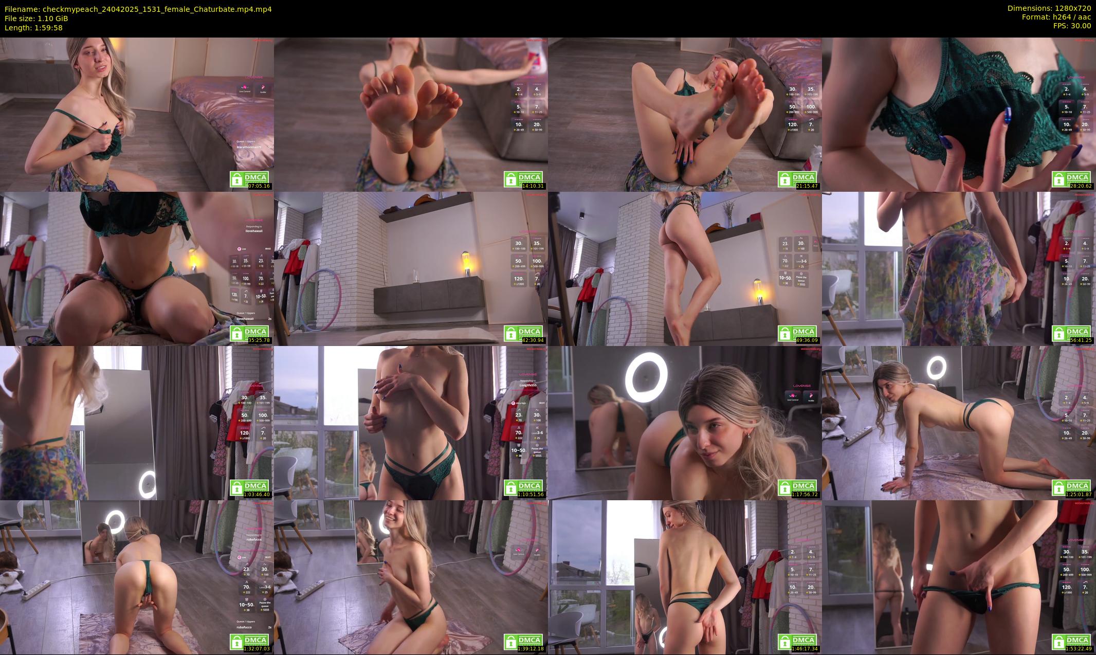 checkmypeach — 120 minute Chaturbate female cam show recording, 720p, Apr 24, 2025