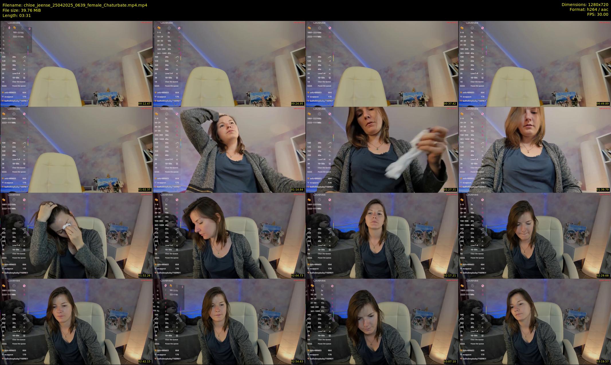 chloe_jeense — 4 minute Chaturbate female cam show recording, 720p, Apr 25, 2025