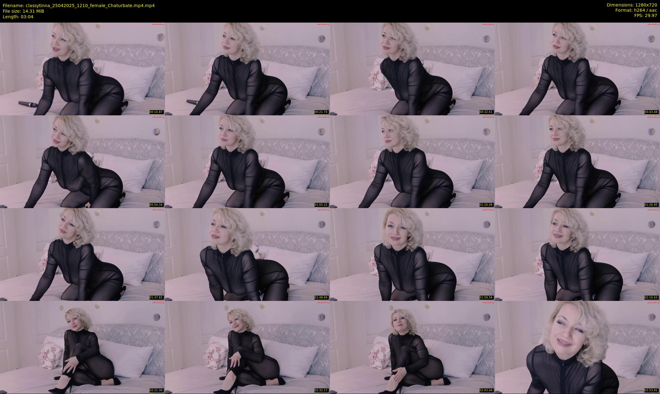 classytinna — 4 minute Chaturbate female cam show recording, 720p, Apr 25, 2025