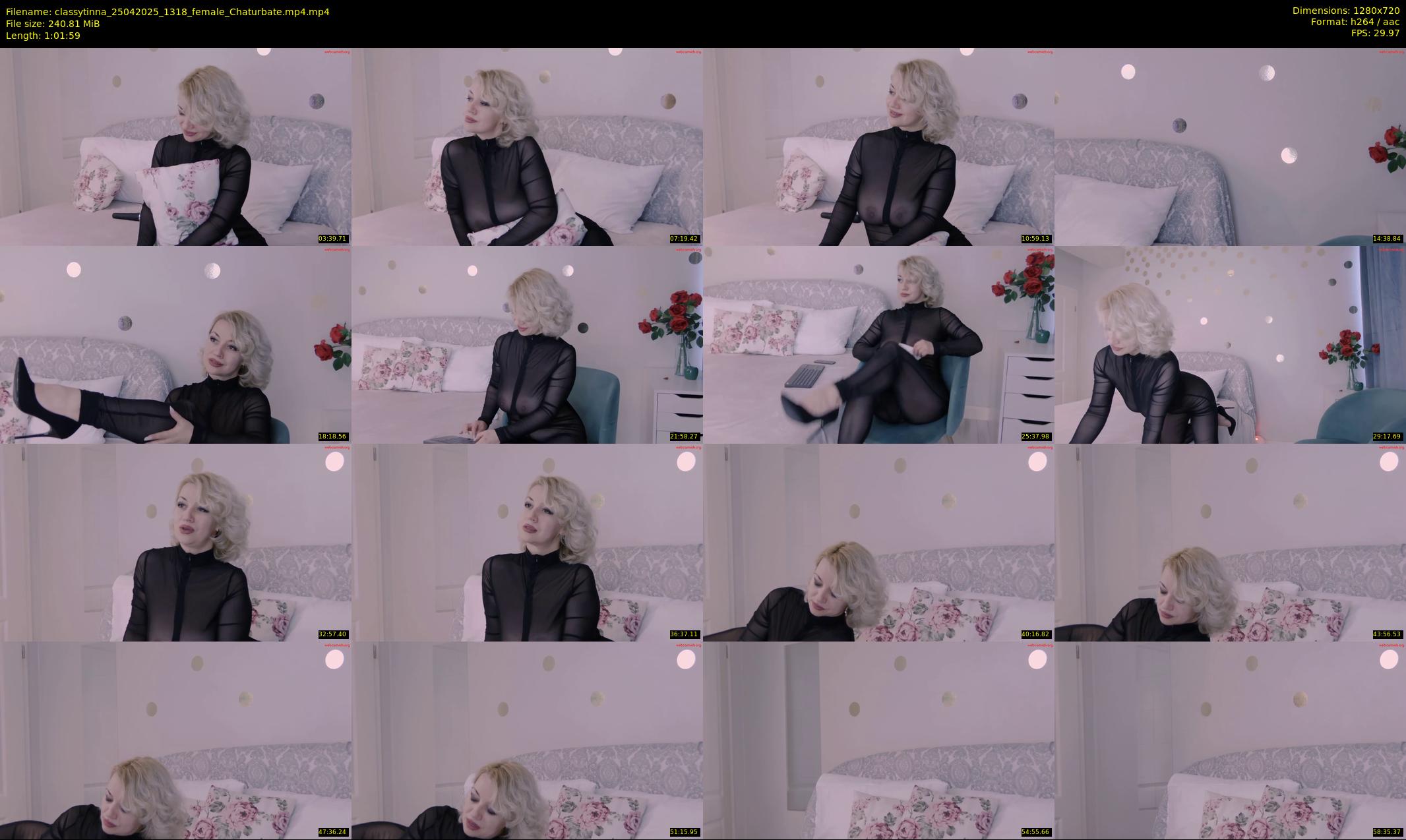 classytinna — 62 minute Chaturbate female cam show recording, 720p, Apr 25, 2025