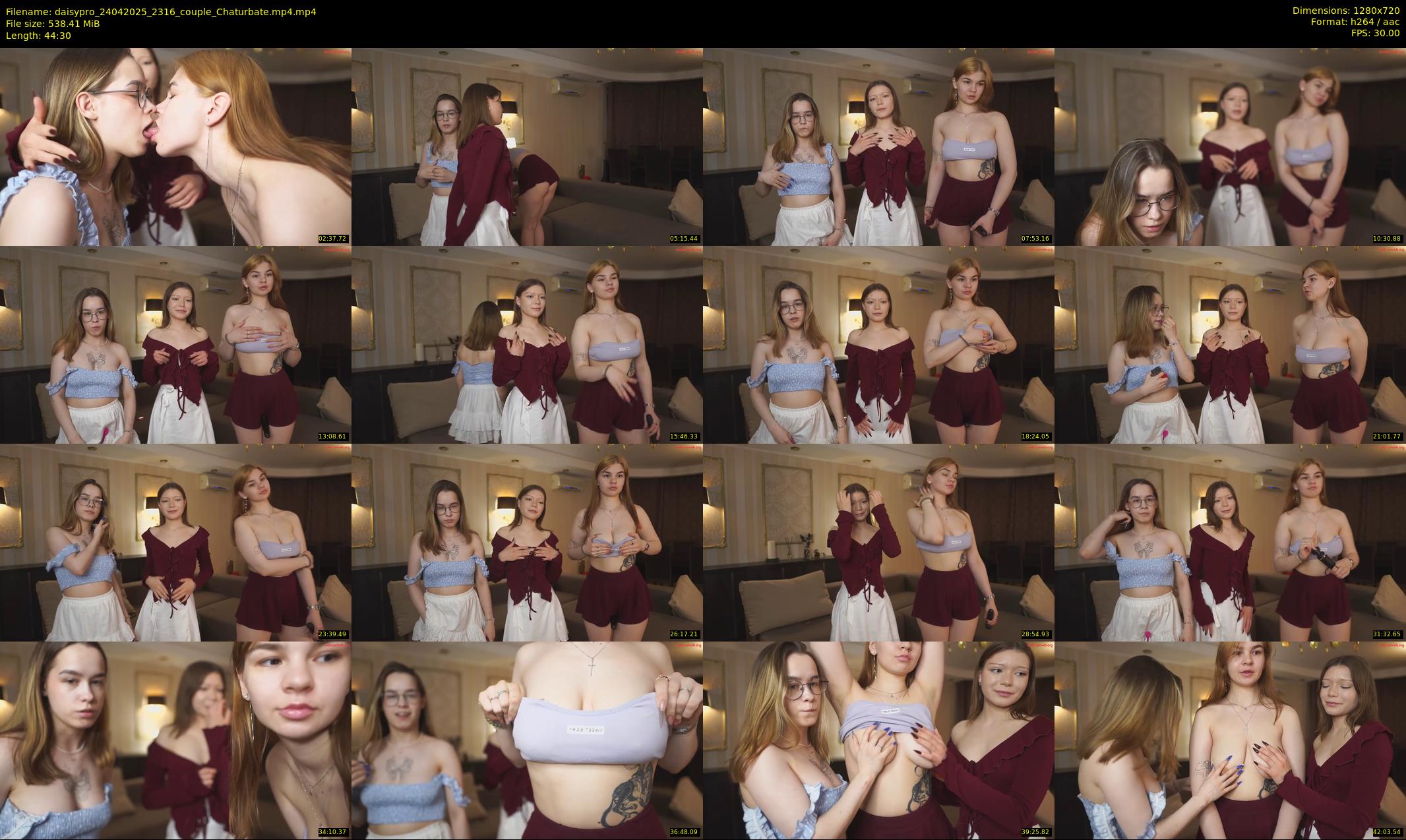 daisypro — 45 minute Chaturbate couple cam show recording, 720p, Apr 24, 2025