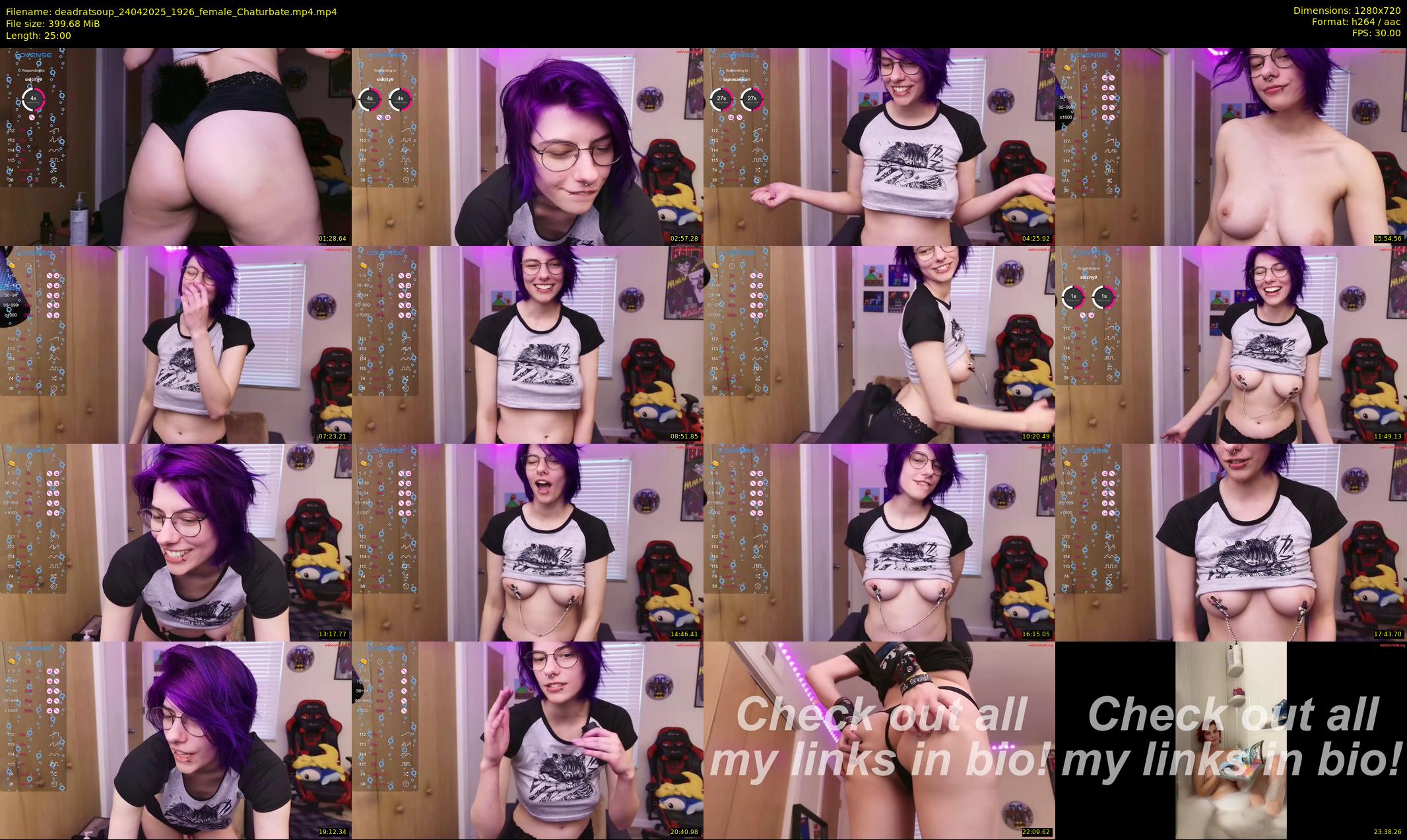 deadratsoup — 25 minute Chaturbate female cam show recording, 720p, Apr 24, 2025
