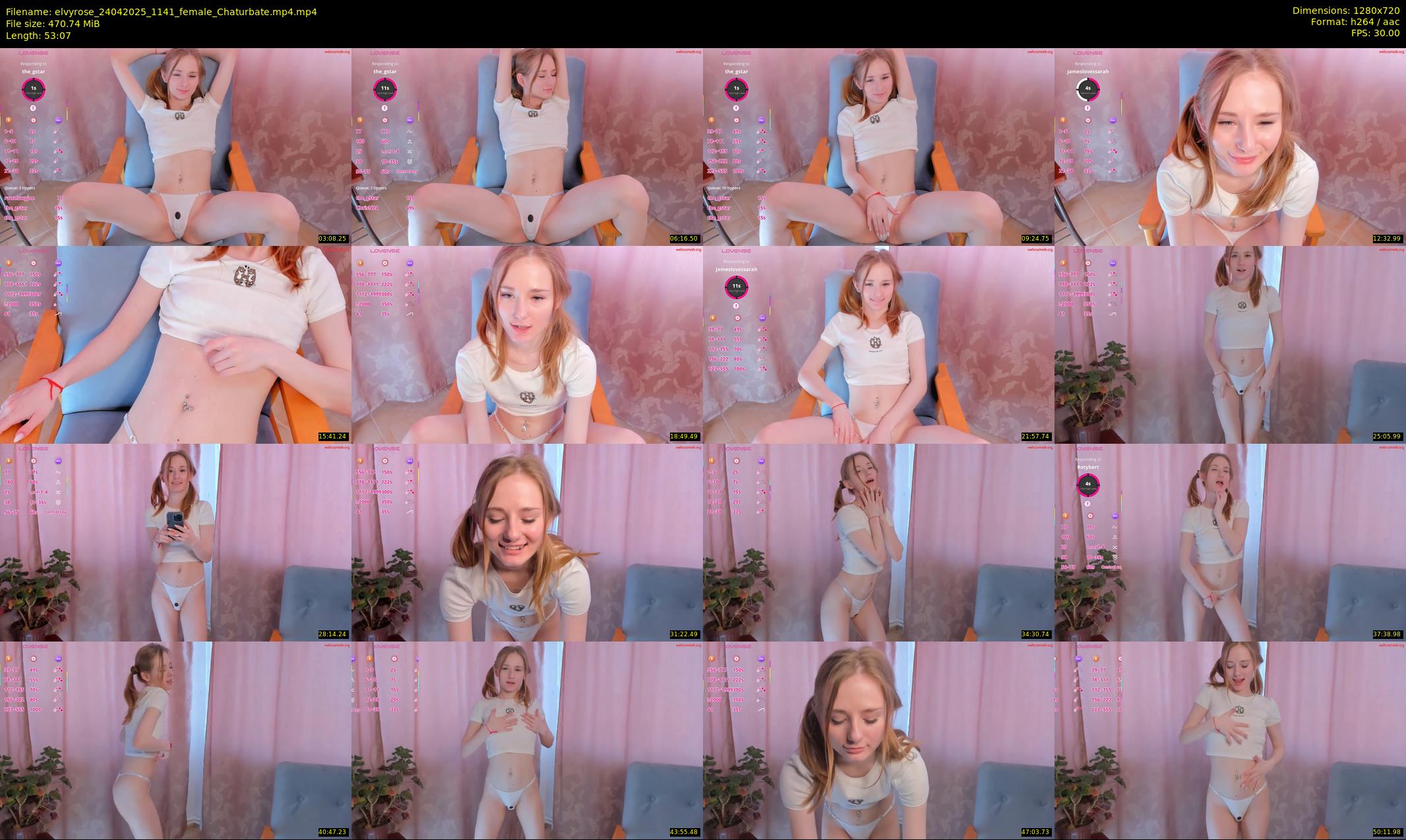 elvyrose — 54 minute Chaturbate female cam show recording, 720p, Apr 24, 2025