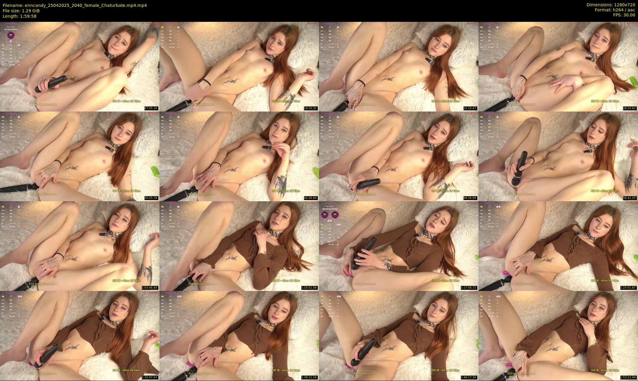 enncandy — 120 minute Chaturbate female cam show recording, 720p, Apr 25, 2025