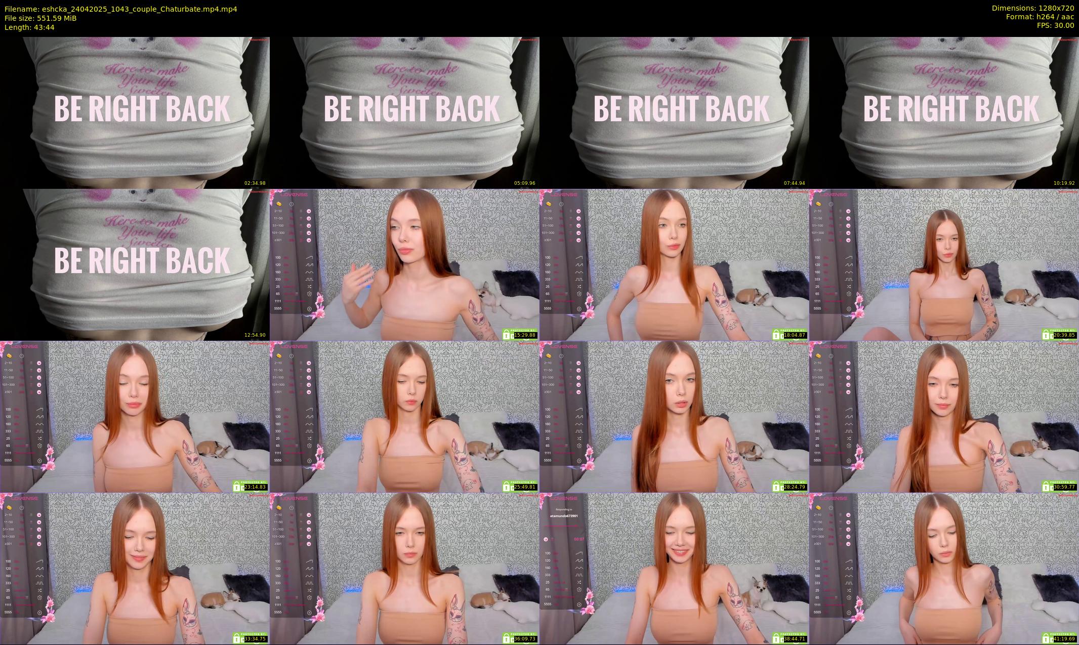 eshcka — 44 minute Chaturbate couple cam show recording, 720p, Apr 24, 2025