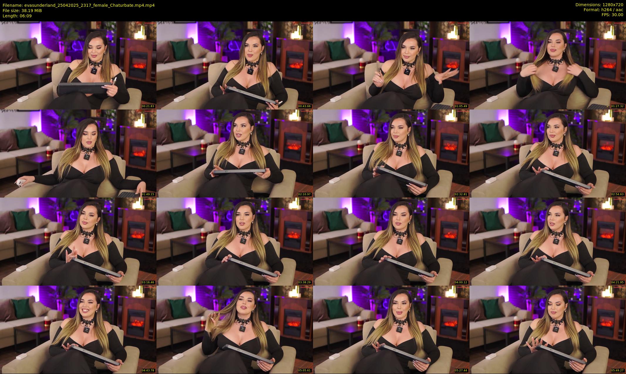 evasunderland — 7 minute Chaturbate female cam show recording, 720p, Apr 25, 2025