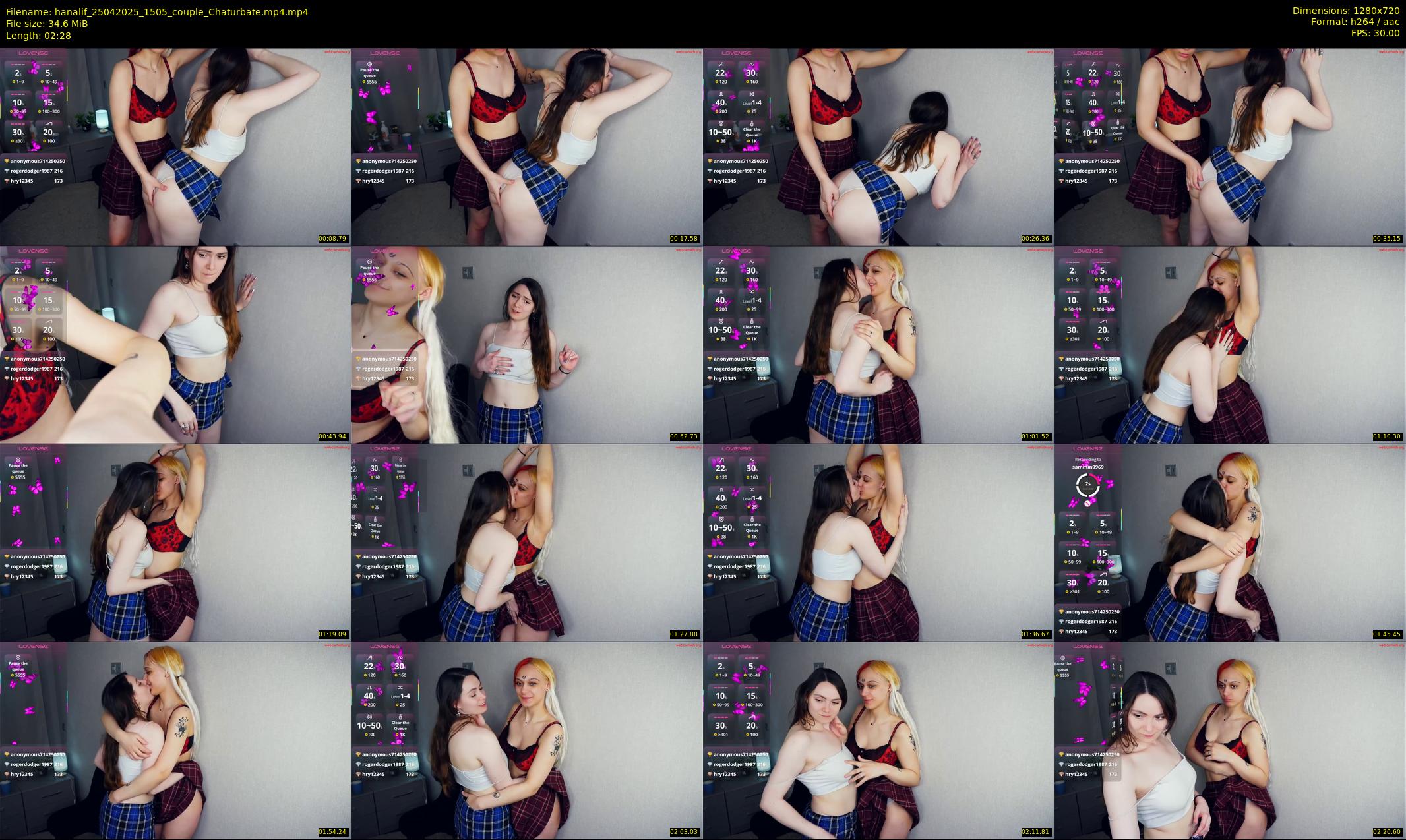 hanalif — 3 minute Chaturbate female cam show recording, 720p, Apr 25, 2025