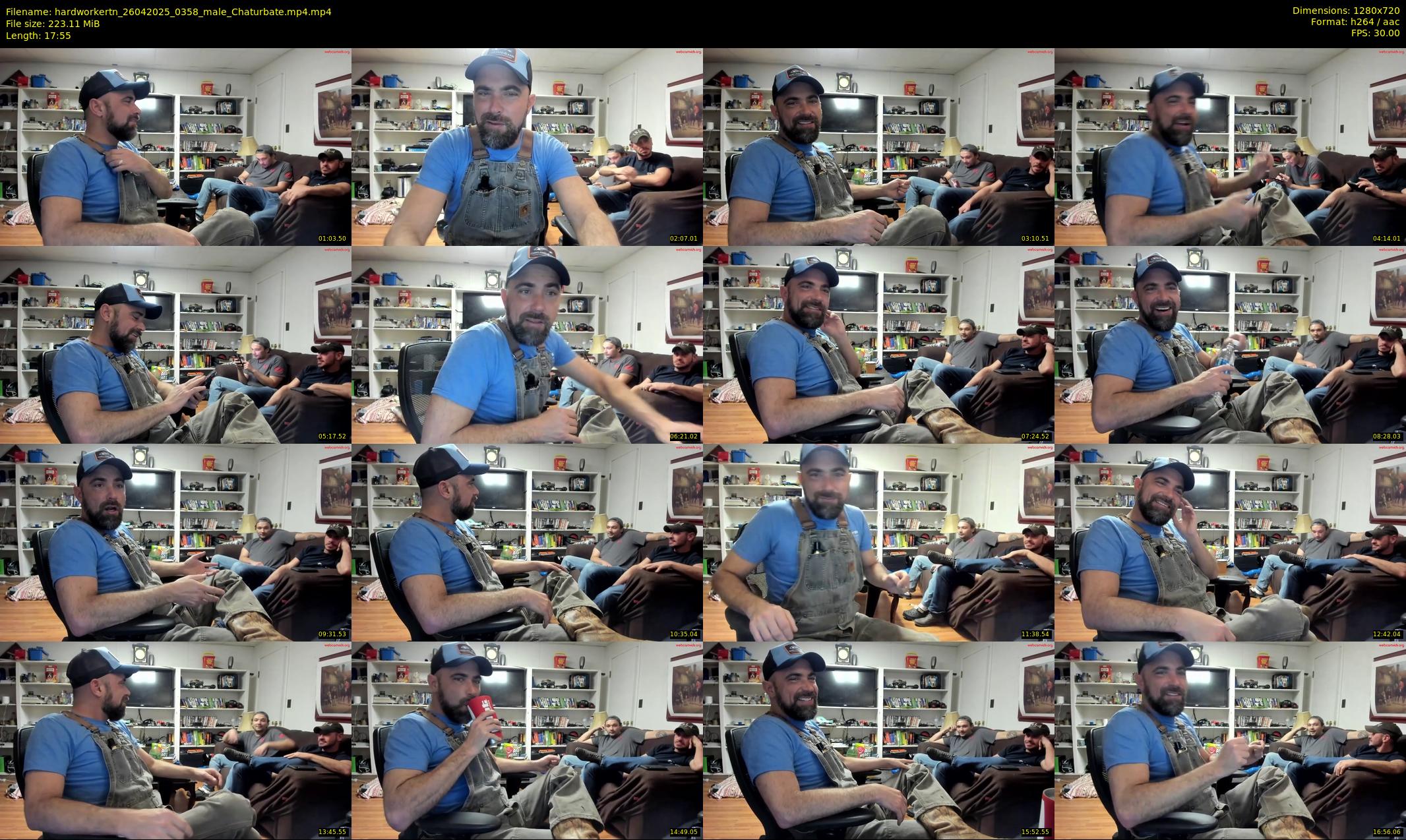 hardworkertn — 18 minute Chaturbate male cam show recording, 720p, Apr 26, 2025