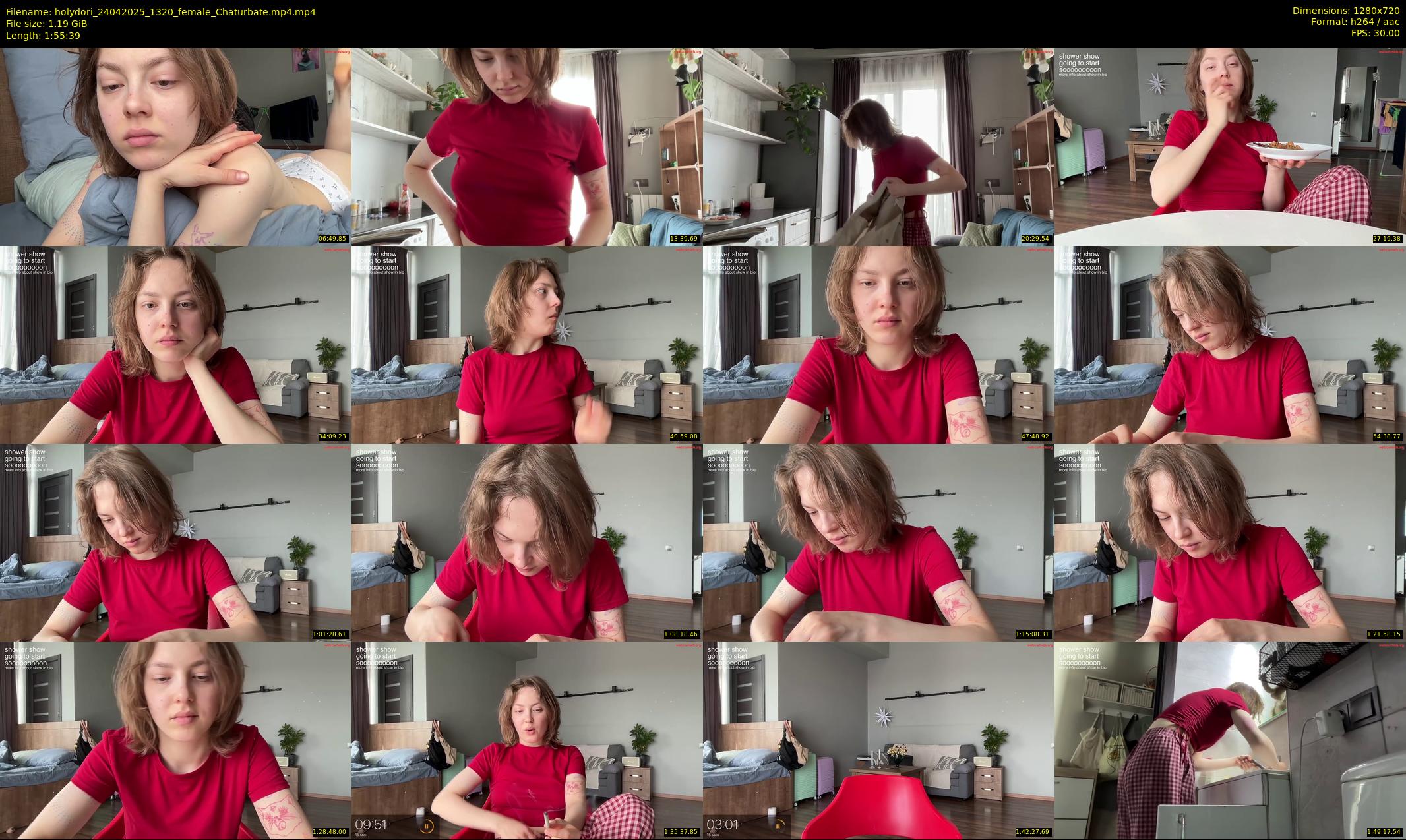 holydori — 116 minute Chaturbate female cam show recording, 720p, Apr 24, 2025
