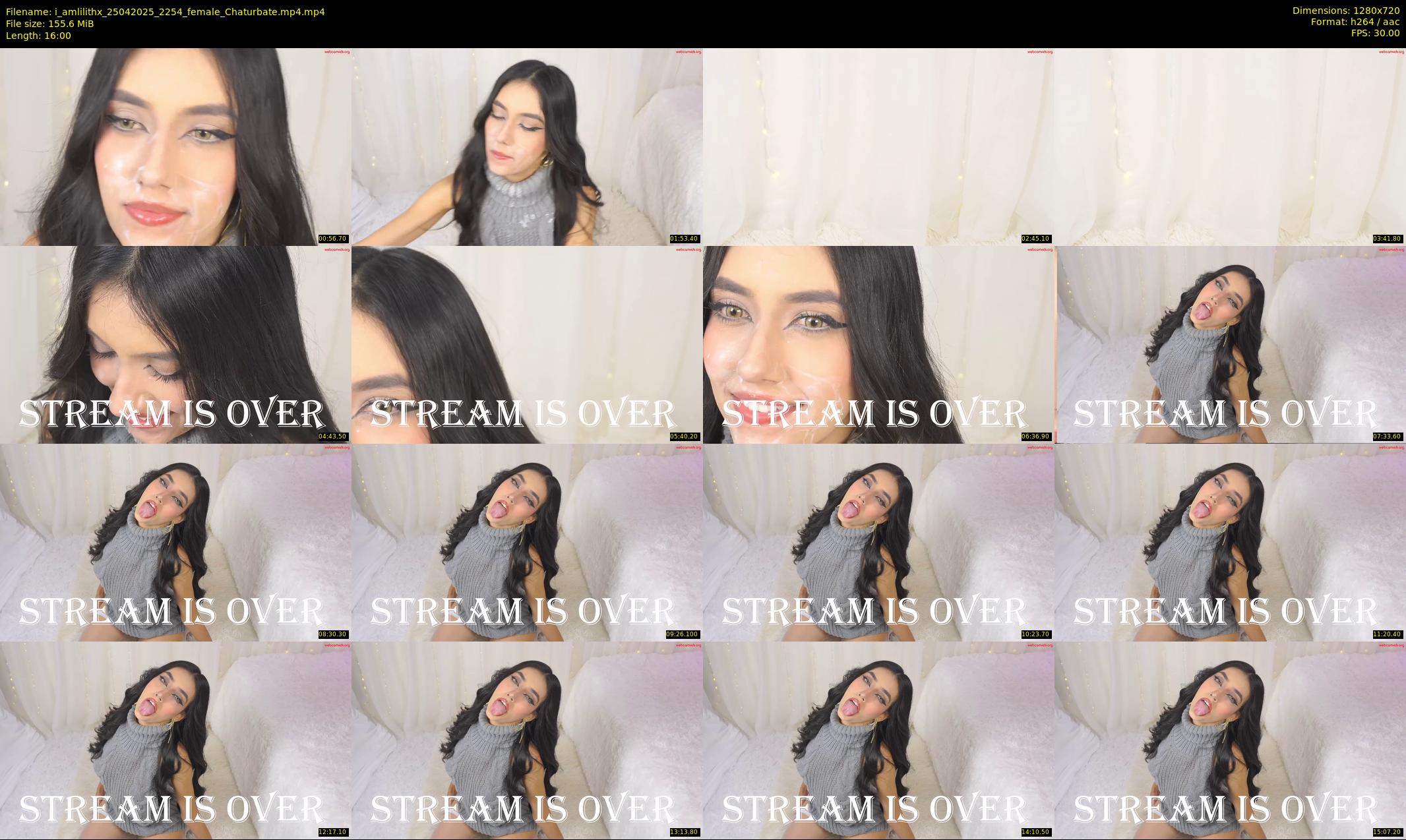 i_amlilithx — 16 minute Chaturbate female cam show recording, 720p, Apr 25, 2025