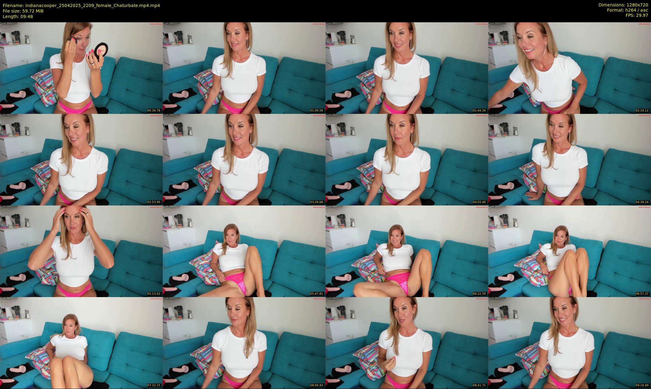 indianacooper — 10 minute Chaturbate female cam show recording, 720p, Apr 25, 2025