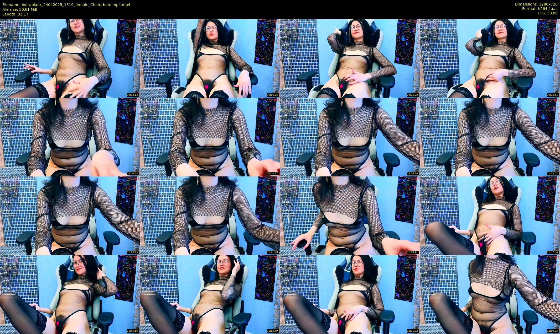 indrablack — 3 minute Chaturbate female cam show recording, 720p, Apr 24, 2025