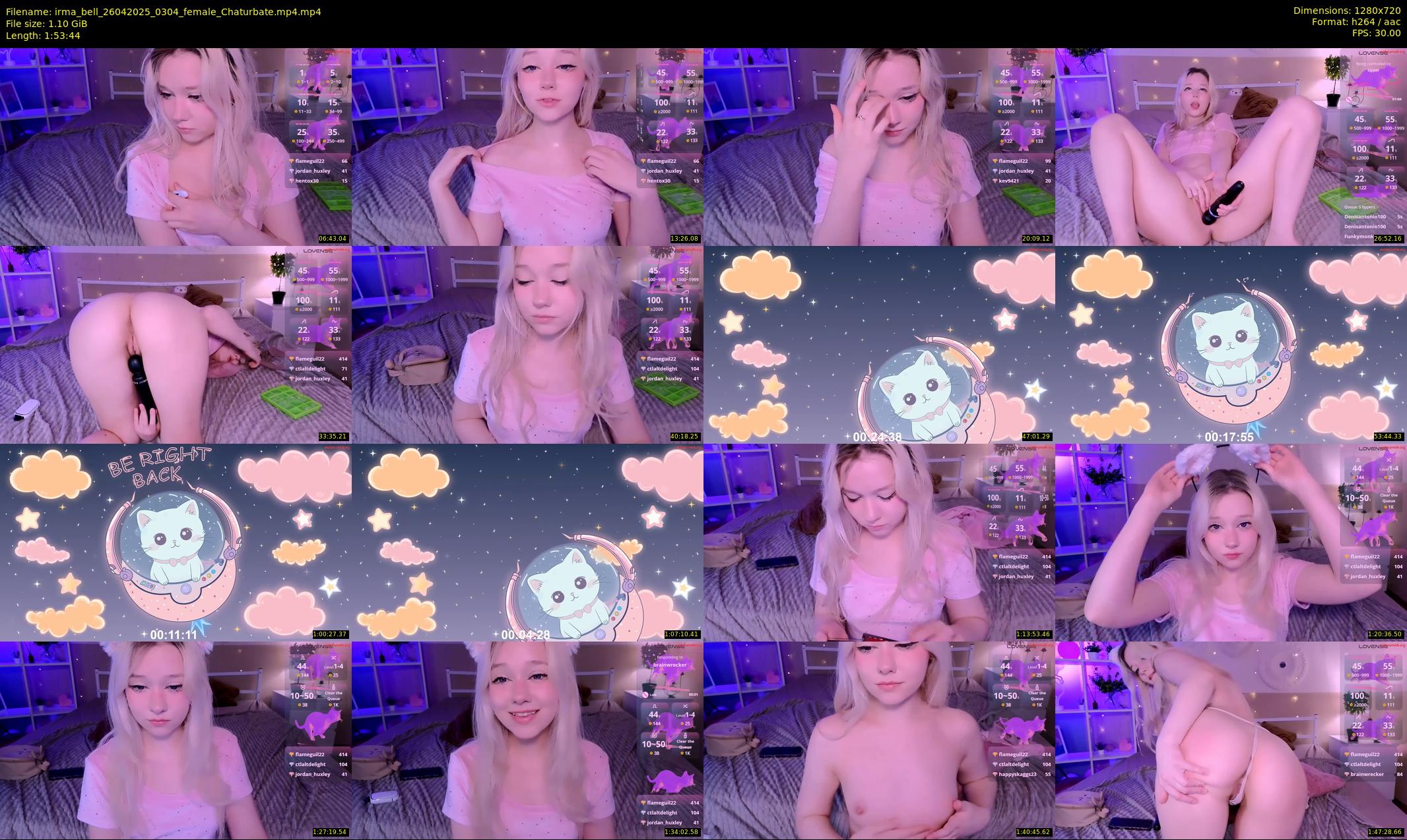 irma_bell — 114 minute Chaturbate female cam show recording, 720p, Apr 26, 2025