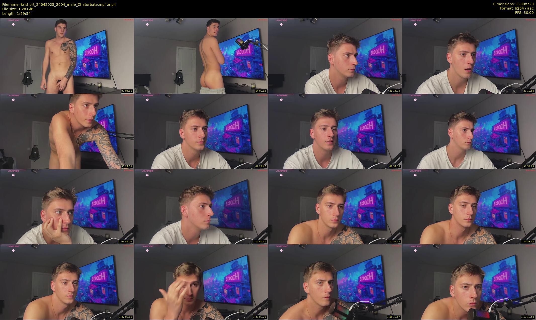 krishort — 120 minute Chaturbate male cam show recording, 720p, Apr 24, 2025